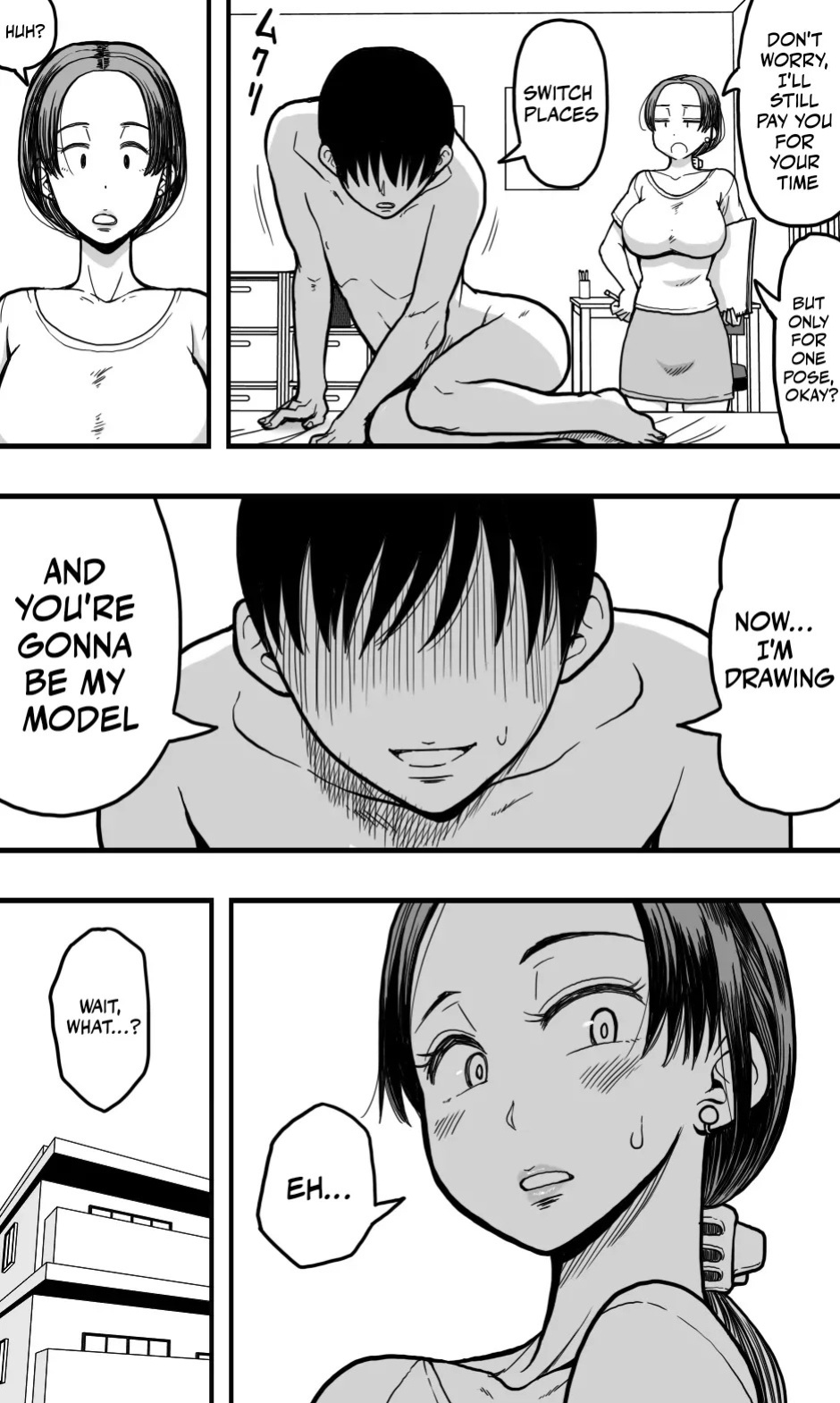 [polbockle] I was acting as a nude model for my mom, but then... I caught a glimpse of her panties, got a boner, and well... [Ghostmilflame]