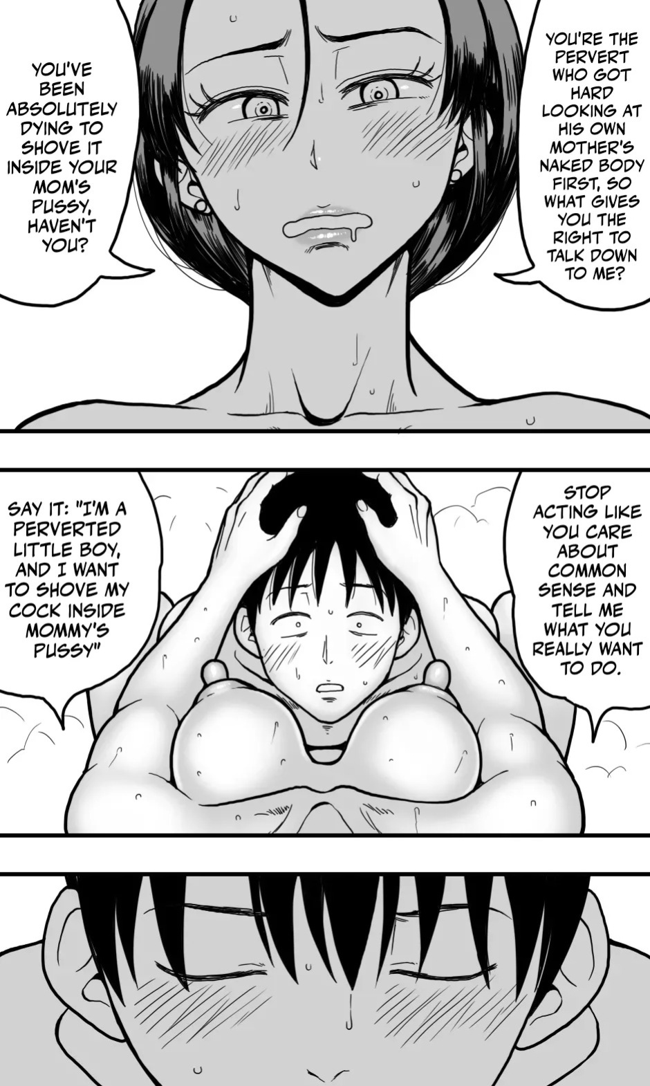[polbockle] I was acting as a nude model for my mom, but then... I caught a glimpse of her panties, got a boner, and well... [Ghostmilflame]