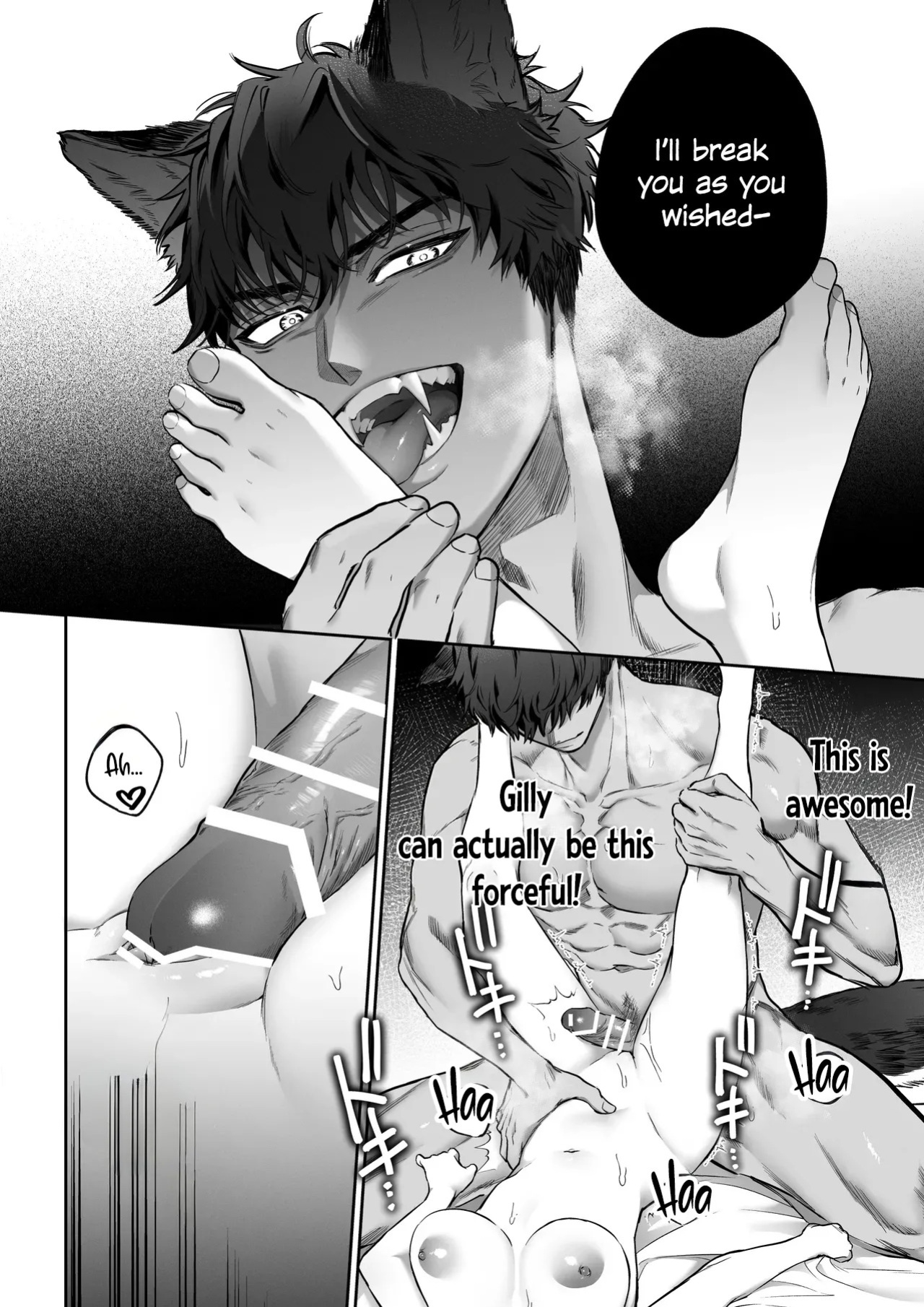 [Vivid Aster (jnnKleeche)] Kahogo na kemonohito kareshi no tanetsuke honki koubi ni kowasa retai | I want to be destroyed by my overprotective beastman boyfriend's serious mating and impregnation [English] [Descent into madness] [Digital]