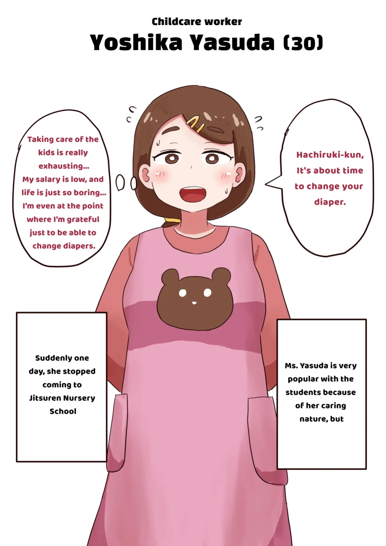 [Tenkasu] The Story of a Female Daycare Teacher Who Voluntarily Becomes a Daruma Meat Toilet