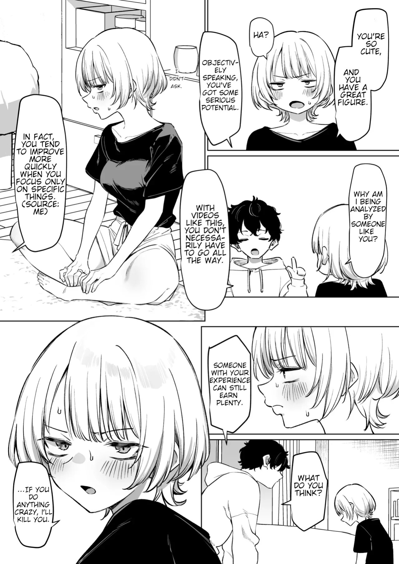 The Story of Earning Money with a Video of Steamy French Kissing with my Senpai