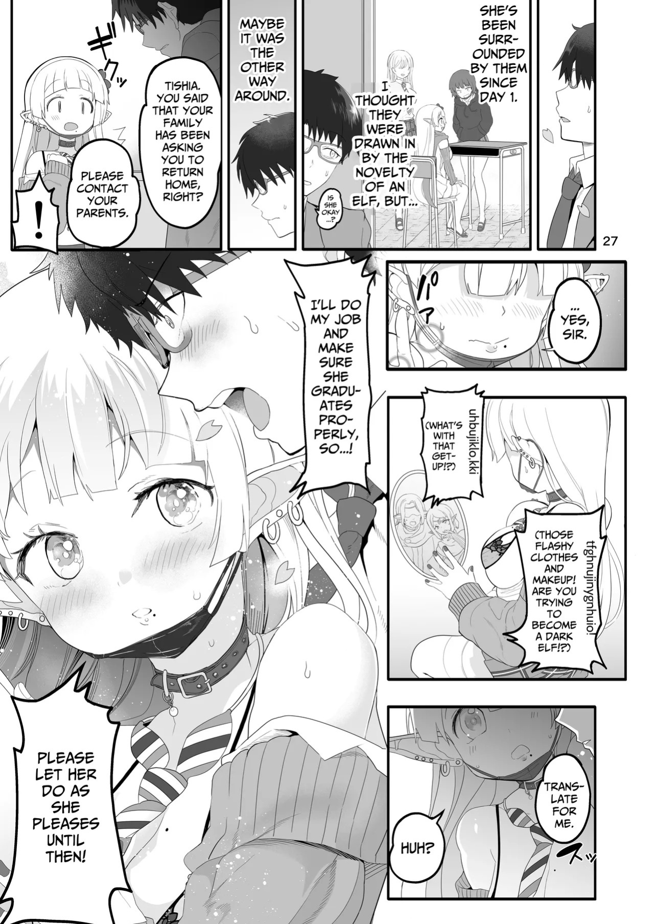 [Union Bust (Kazutaro)] Kanzen ni Gal Ochi Shita Ryuugakusei Elf no Shidouhou | How To Train An Elf Exchange Student Who Has Become A Total Gyaru [Digital] [English] {lethal dolphin}