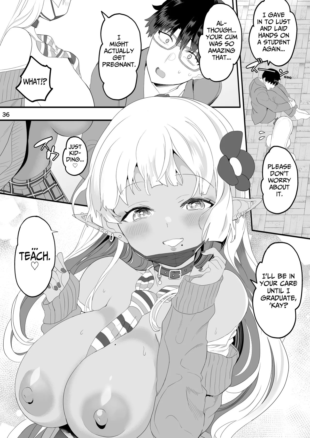 [Union Bust (Kazutaro)] Kanzen ni Gal Ochi Shita Ryuugakusei Elf no Shidouhou | How To Train An Elf Exchange Student Who Has Become A Total Gyaru [Digital] [English] {lethal dolphin}