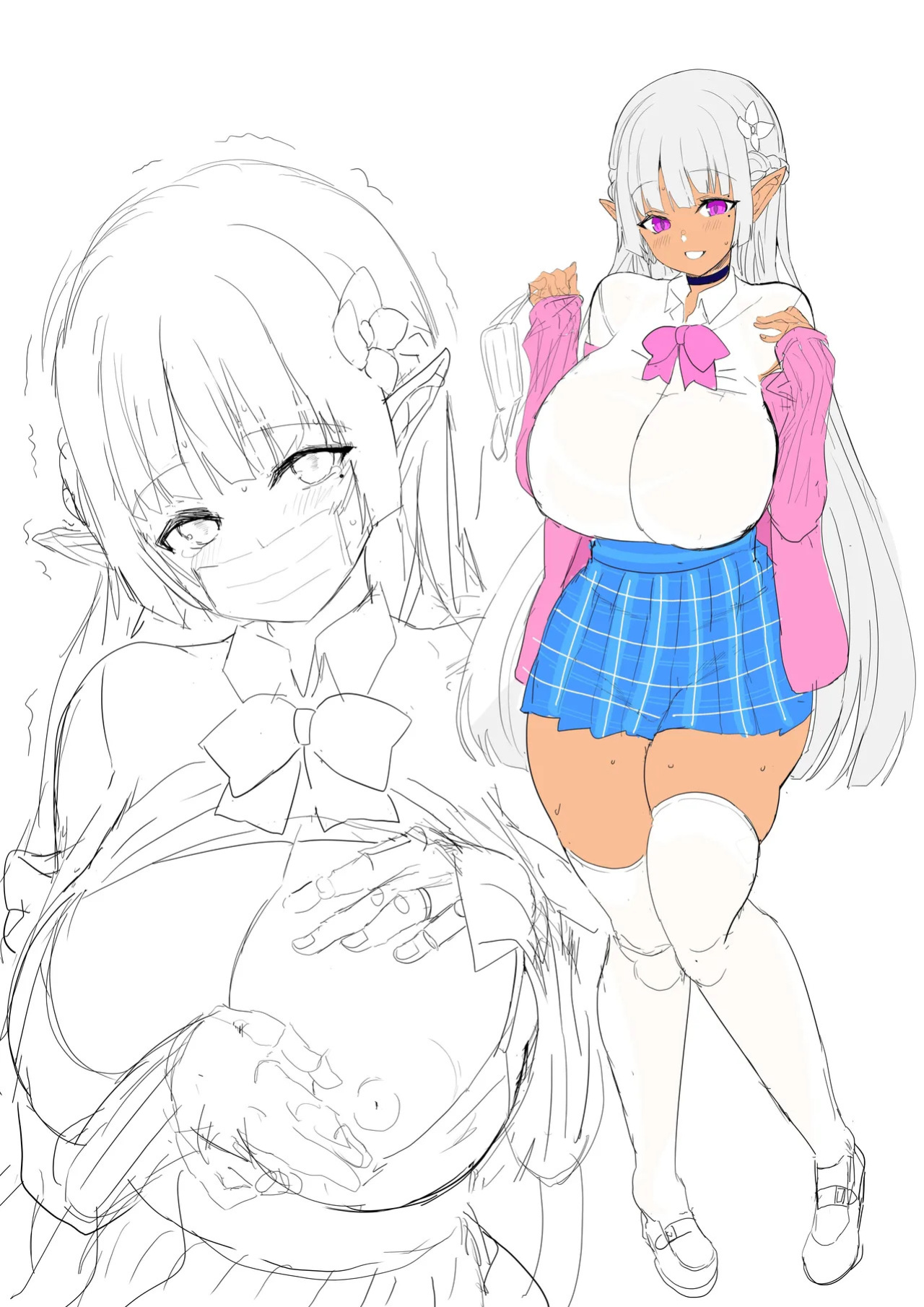 [Union Bust (Kazutaro)] Kanzen ni Gal Ochi Shita Ryuugakusei Elf no Shidouhou | How To Train An Elf Exchange Student Who Has Become A Total Gyaru [Digital] [English] {lethal dolphin}