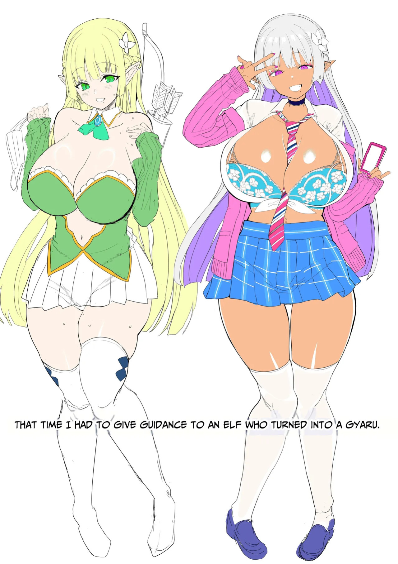 [Union Bust (Kazutaro)] Kanzen ni Gal Ochi Shita Ryuugakusei Elf no Shidouhou | How To Train An Elf Exchange Student Who Has Become A Total Gyaru [Digital] [English] {lethal dolphin}