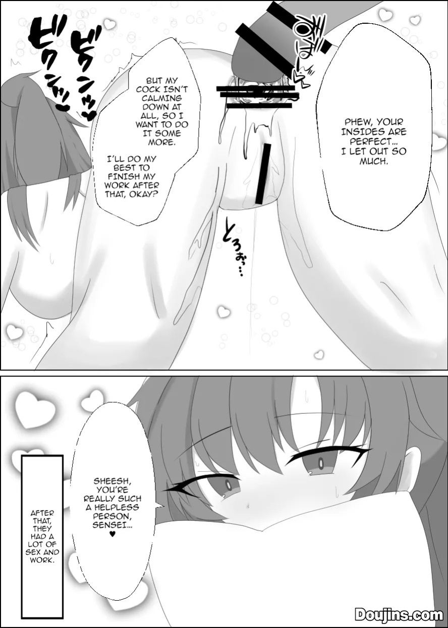 [Yorokin Pan Koujou (Adamyon)] Osewa ni Natteiru Sensei to / With The Sensei That Took Care Of Me (Blue Archive) [Digital] [English] {Doujins.com}