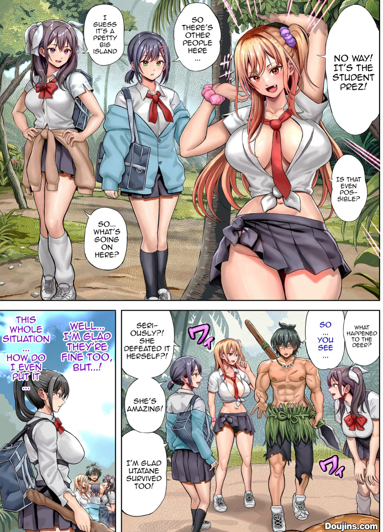 [Hokekiyo Carnival (Houhokekiyo)] Mujintou Sounan Harem 2 Ch.1 / Deserted Island Castaway Harem 2 Ch.1 [English] {Doujins.com}