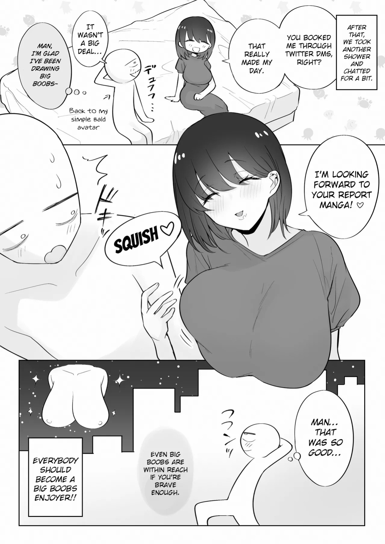 [Ricochet] Dekachichi Momi Repo Manga | A Report Manga About Fondling Huge Titties [English] [ConTL]