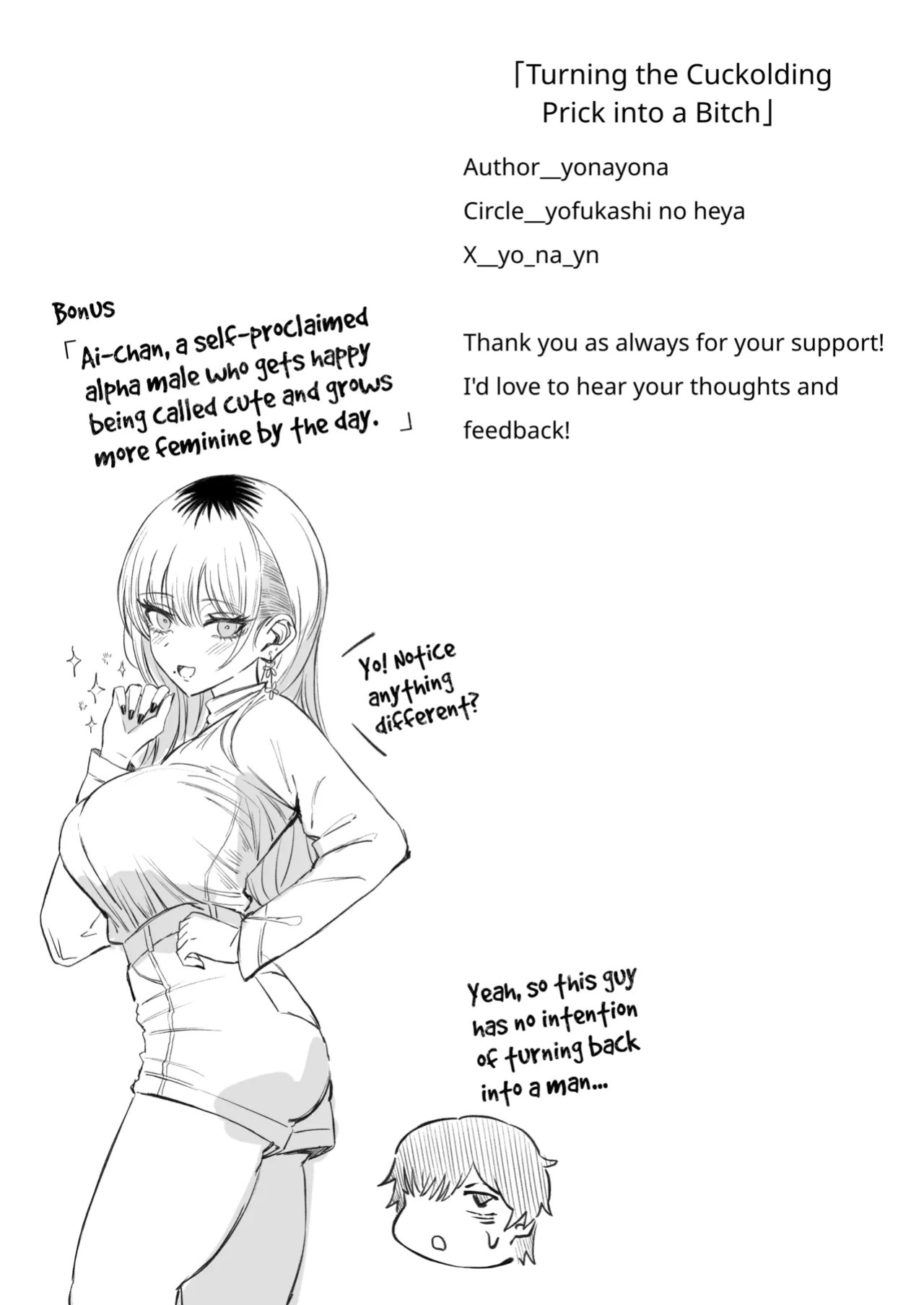 [Yofukashi no Heya (Yonayona)] Netori Otoko o Mesu ni suru | Turning the Cuckolding Prick into a Bitch [English] [Hakua] [Digital]