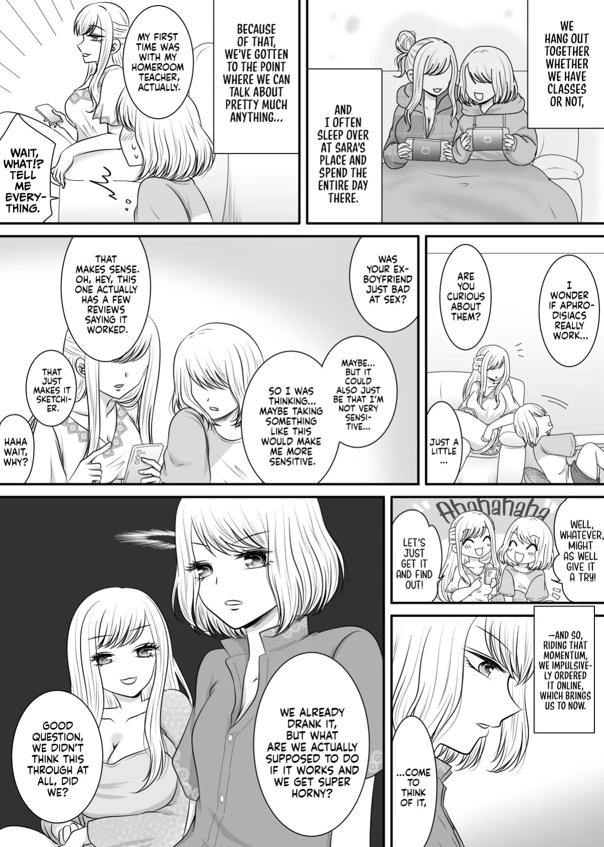 [Old Rose (Yukari Mion)] Tomodachi to Tameshi ni Biyaku o Nonde Mita Hanashi | The Time I Tried Drinking an Aphrodisiac With My Friend [English] [Castle TL]