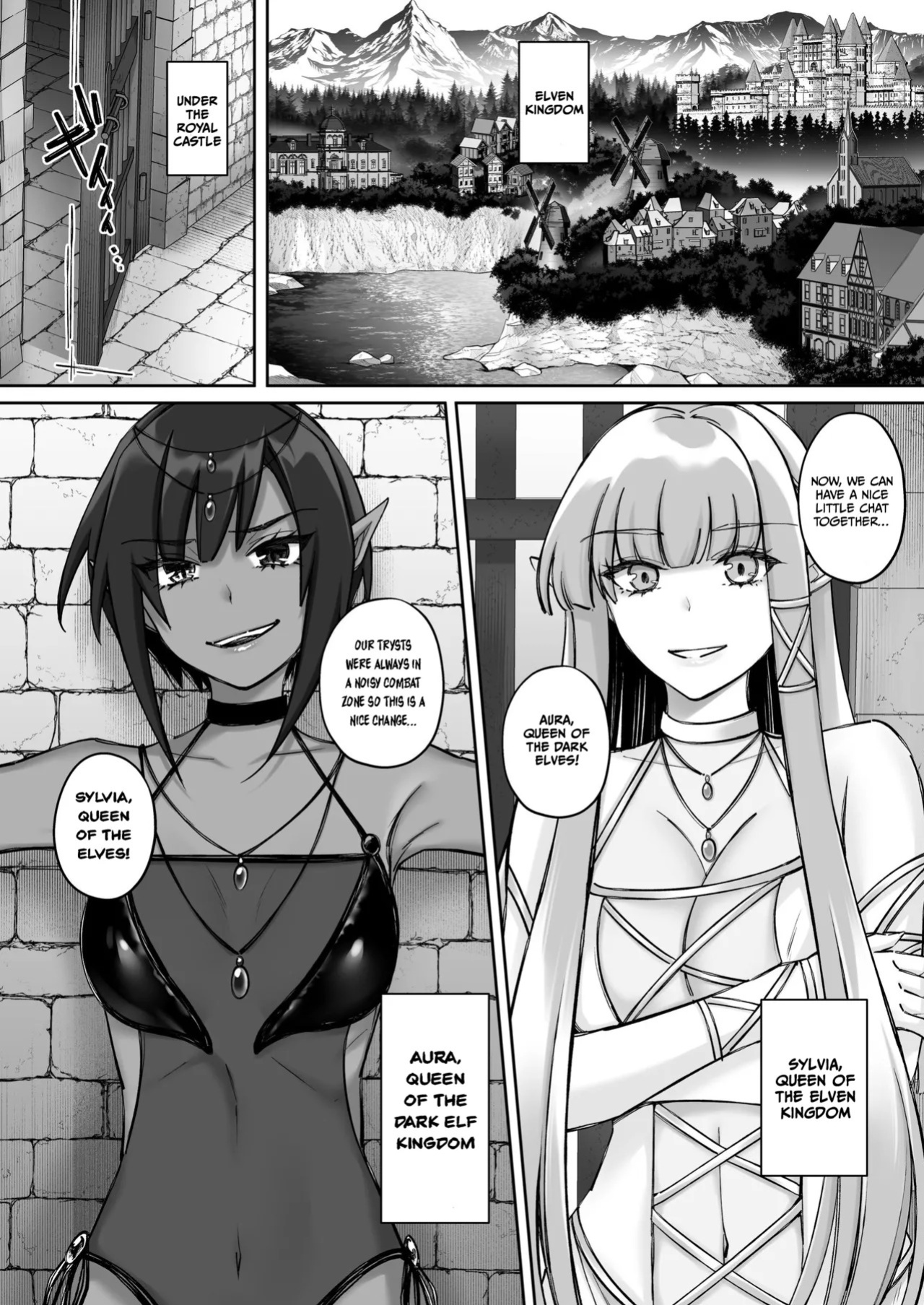 [Seika Kairaku Shoten (Chocomint)] Elf Kanraku ~Elf ni Ecchi na Inmon o Tsukete Les Ochi Saseru~ [Digital] [English]