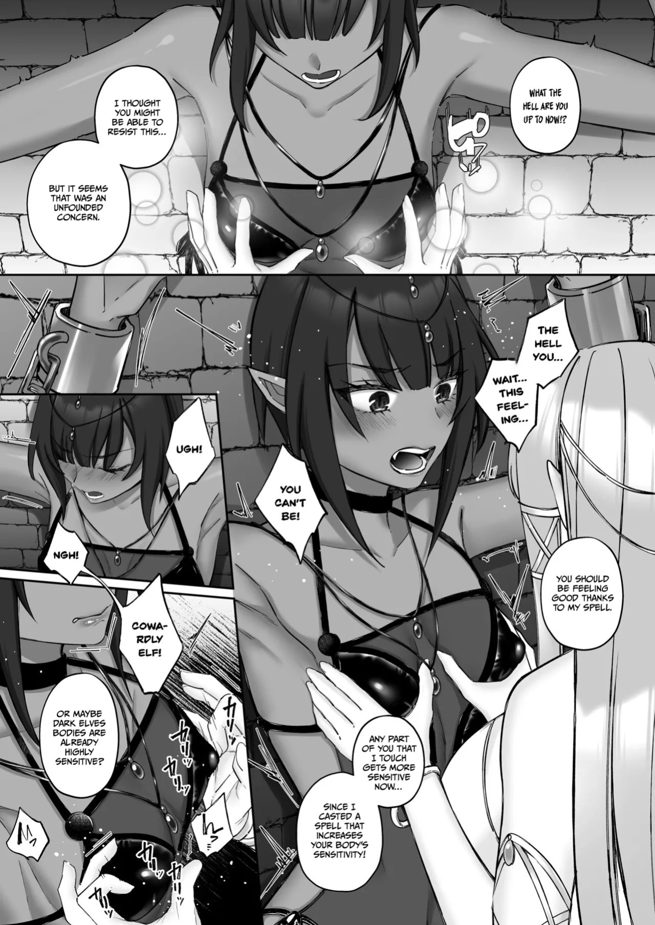 [Seika Kairaku Shoten (Chocomint)] Elf Kanraku ~Elf ni Ecchi na Inmon o Tsukete Les Ochi Saseru~ [Digital] [English]