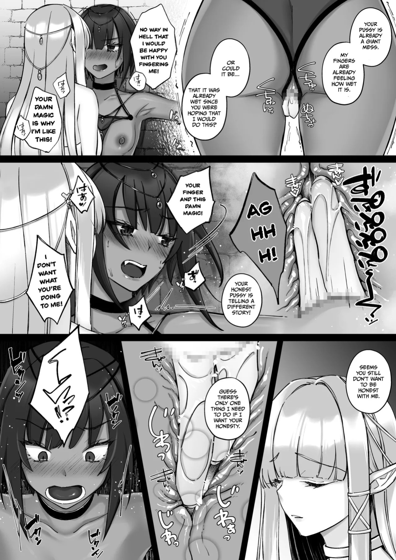 [Seika Kairaku Shoten (Chocomint)] Elf Kanraku ~Elf ni Ecchi na Inmon o Tsukete Les Ochi Saseru~ [Digital] [English]