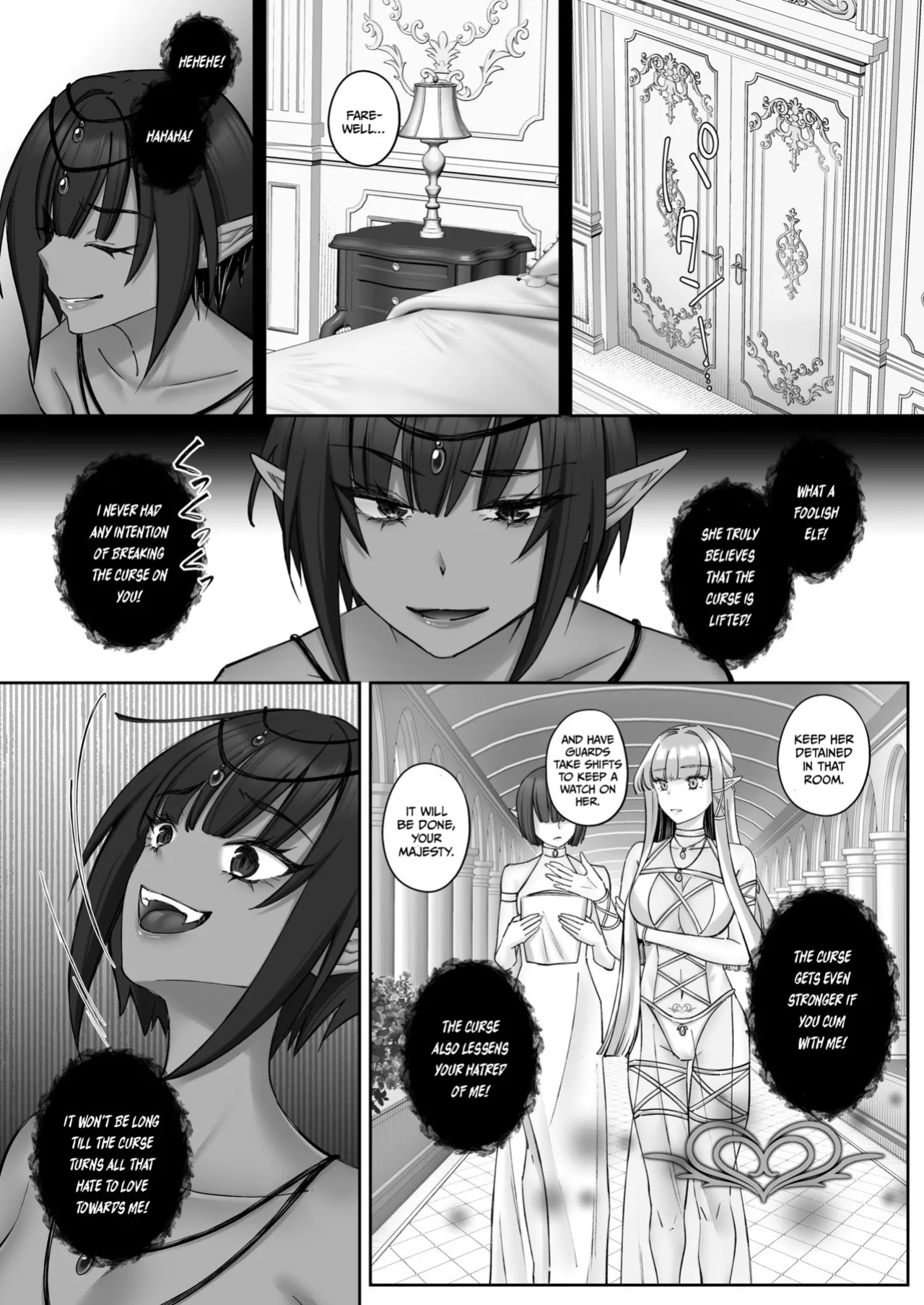 [Seika Kairaku Shoten (Chocomint)] Elf Kanraku ~Elf ni Ecchi na Inmon o Tsukete Les Ochi Saseru~ [Digital] [English]