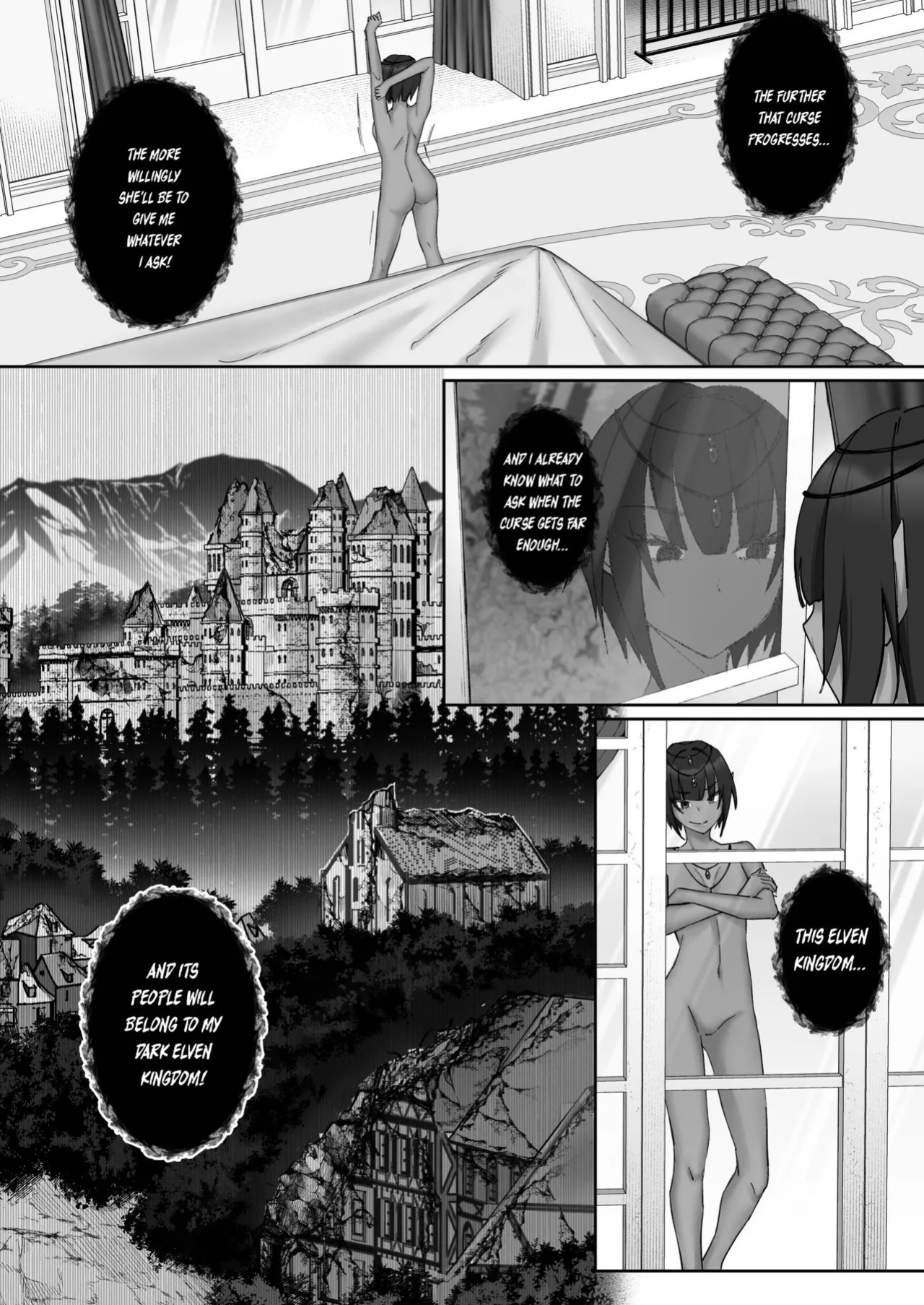 [Seika Kairaku Shoten (Chocomint)] Elf Kanraku ~Elf ni Ecchi na Inmon o Tsukete Les Ochi Saseru~ [Digital] [English]