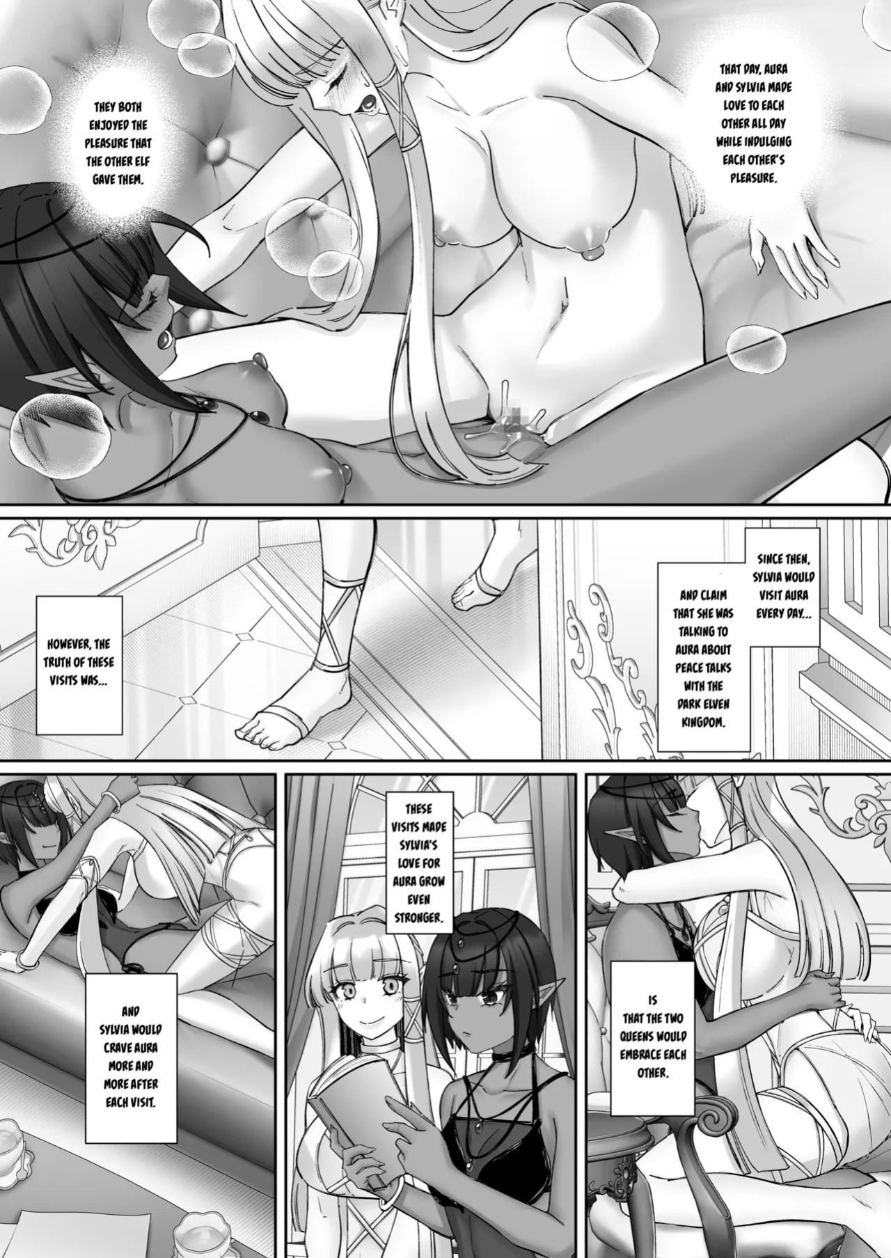 [Seika Kairaku Shoten (Chocomint)] Elf Kanraku ~Elf ni Ecchi na Inmon o Tsukete Les Ochi Saseru~ [Digital] [English]