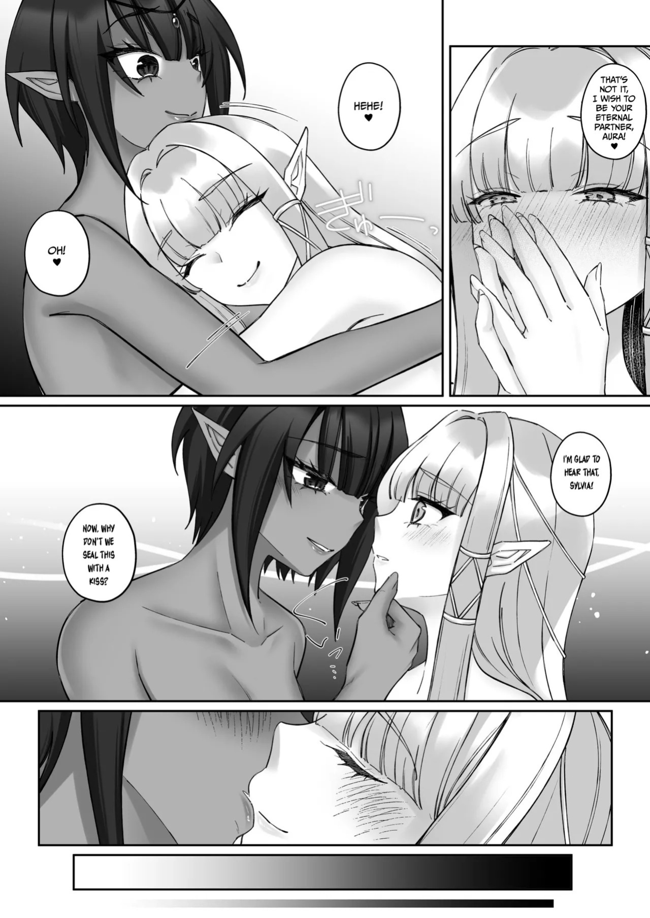 [Seika Kairaku Shoten (Chocomint)] Elf Kanraku ~Elf ni Ecchi na Inmon o Tsukete Les Ochi Saseru~ [Digital] [English]