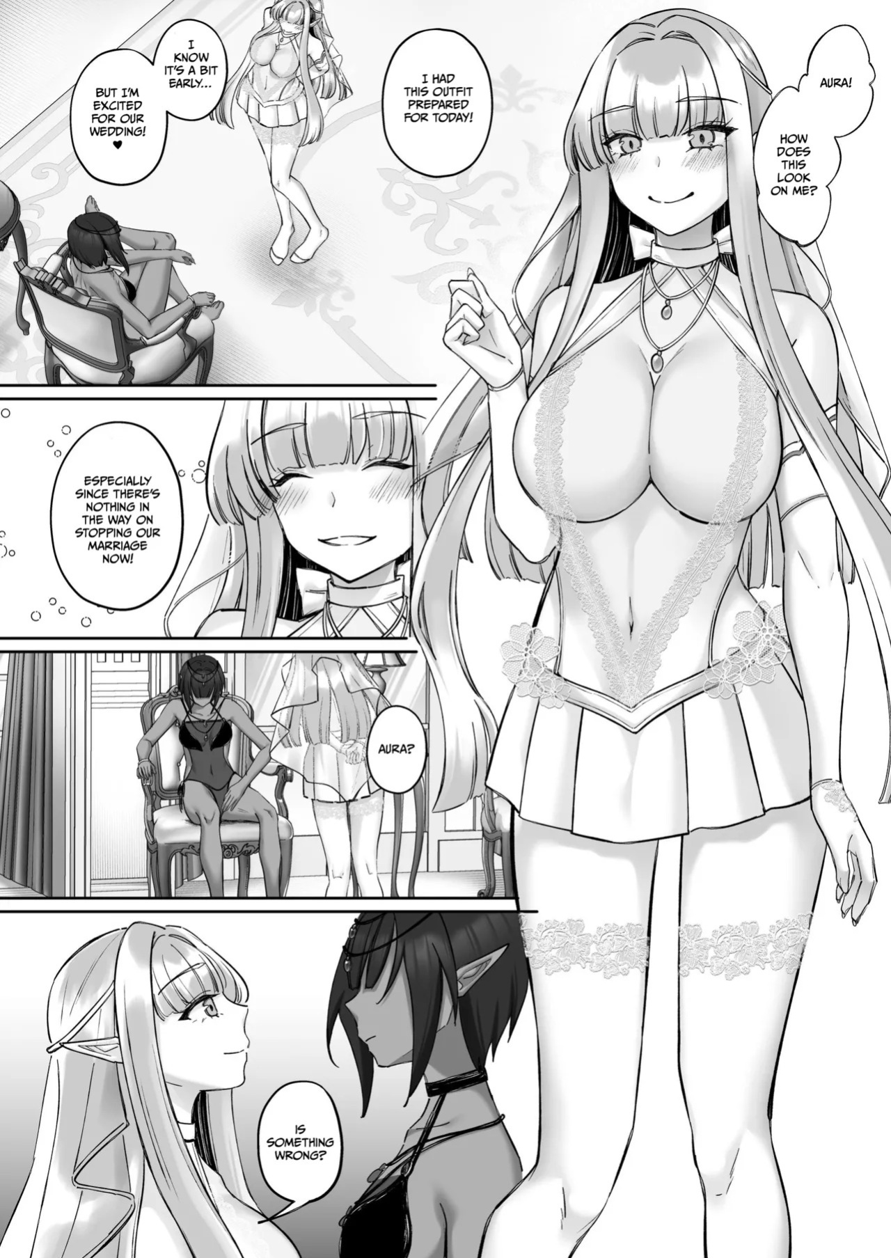 [Seika Kairaku Shoten (Chocomint)] Elf Kanraku ~Elf ni Ecchi na Inmon o Tsukete Les Ochi Saseru~ [Digital] [English]