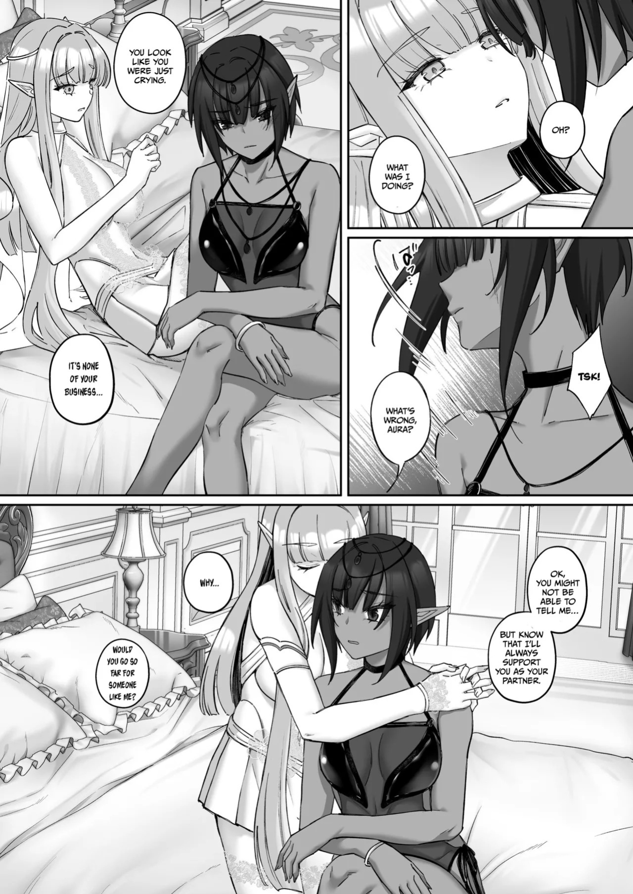 [Seika Kairaku Shoten (Chocomint)] Elf Kanraku ~Elf ni Ecchi na Inmon o Tsukete Les Ochi Saseru~ [Digital] [English]
