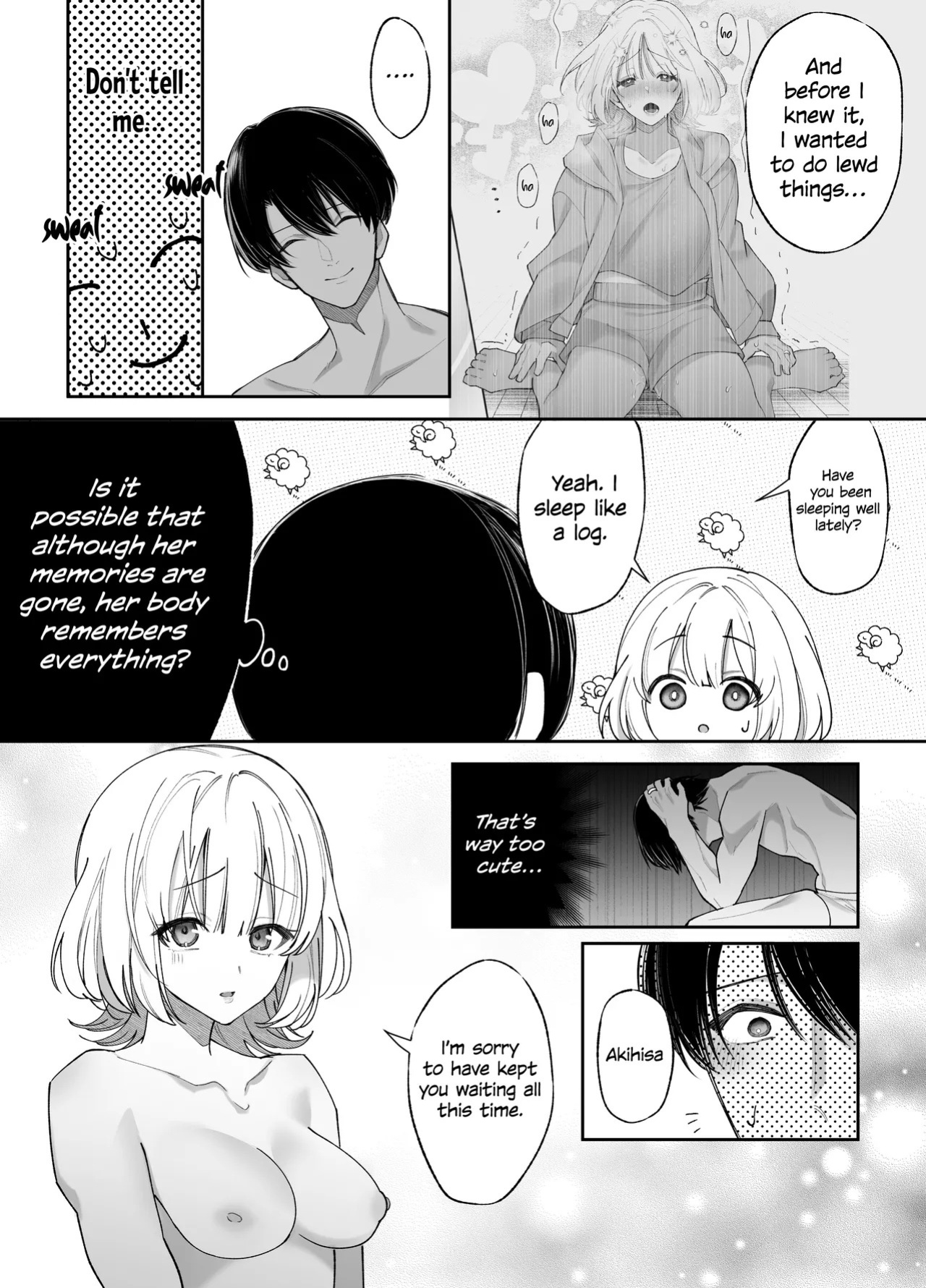 If you're scared of sex, I'll impregnate you while you're sleeping.