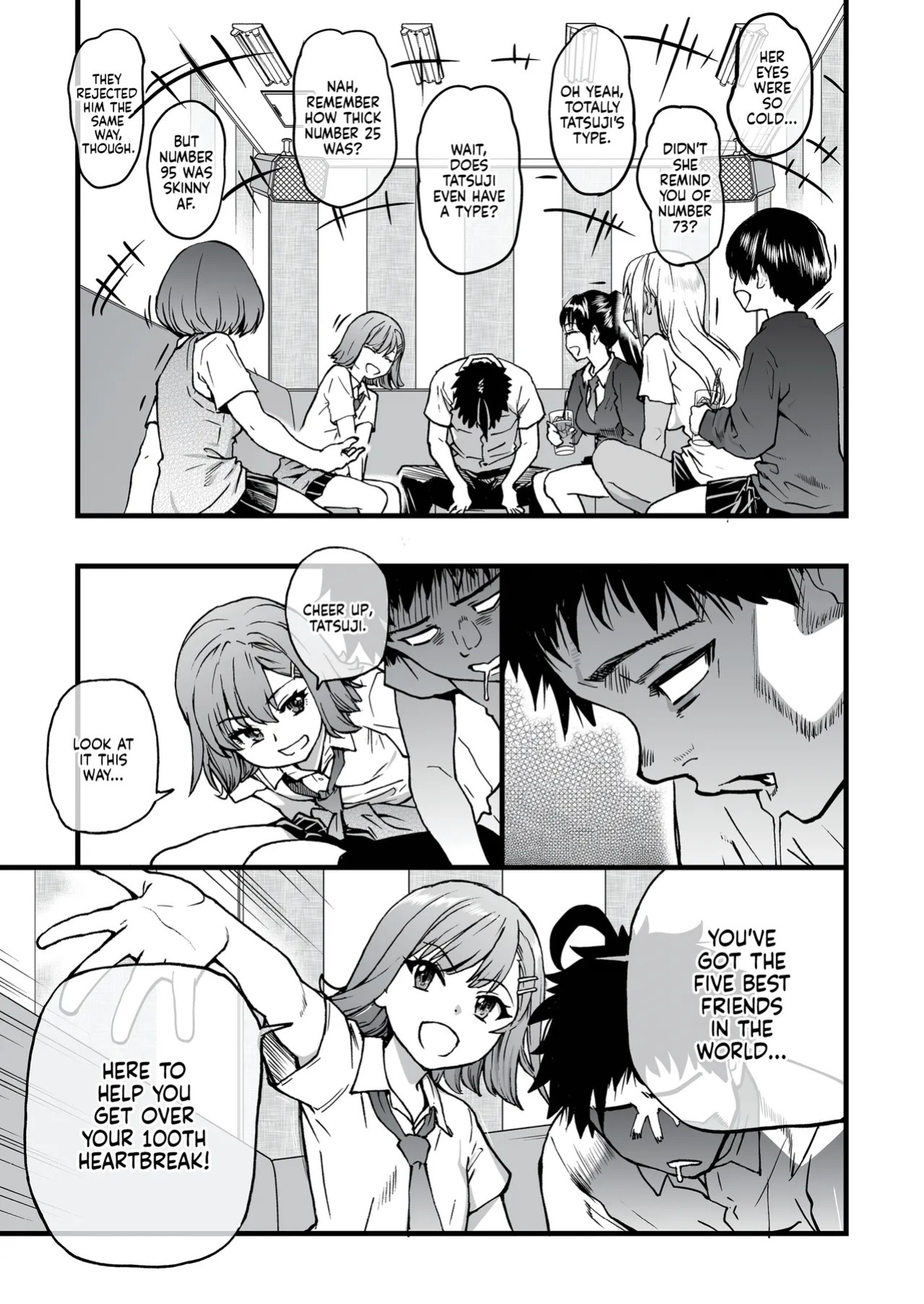 [Okina Keikaku (Shiwasu no Okina)] 100-Kai Furareta Zetsubou-teki ni Motenai Ore o Awarenda Kareshi Ari Onna Tomodachi ga Nandemo Eroi Koto Yarasete Kureta!! | Pity Party in My Pants [English] [J18] [Decensored] [Digital]