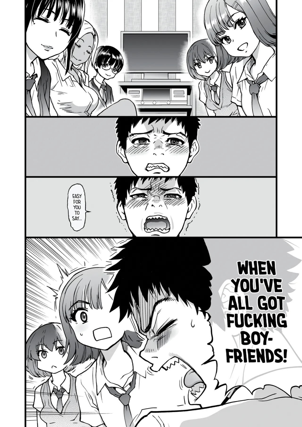 [Okina Keikaku (Shiwasu no Okina)] 100-Kai Furareta Zetsubou-teki ni Motenai Ore o Awarenda Kareshi Ari Onna Tomodachi ga Nandemo Eroi Koto Yarasete Kureta!! | Pity Party in My Pants [English] [J18] [Decensored] [Digital]