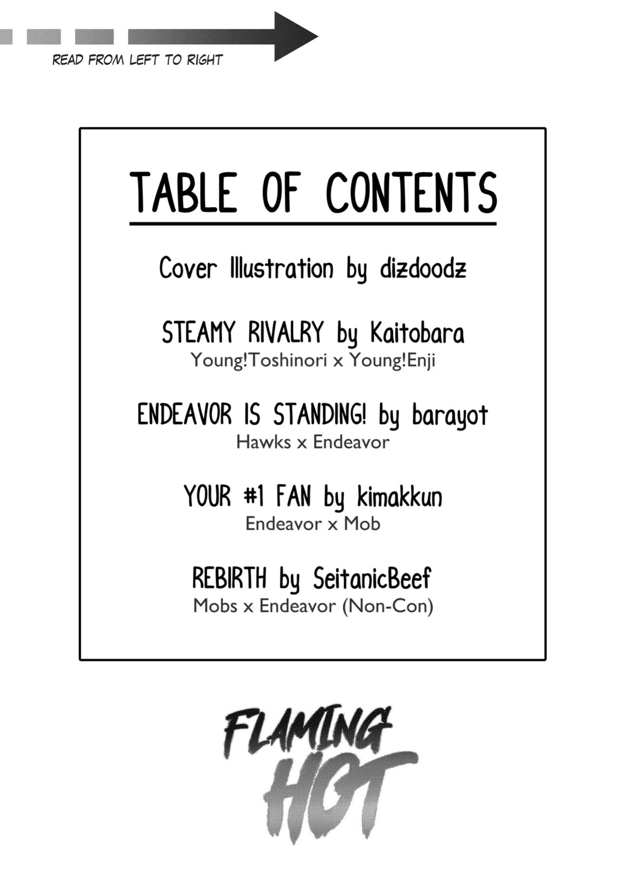 [Kaito Draws / BARAyot / kimakkun / SeitanicBeef] FLAMING HOT - Endeavor Anthology [English]