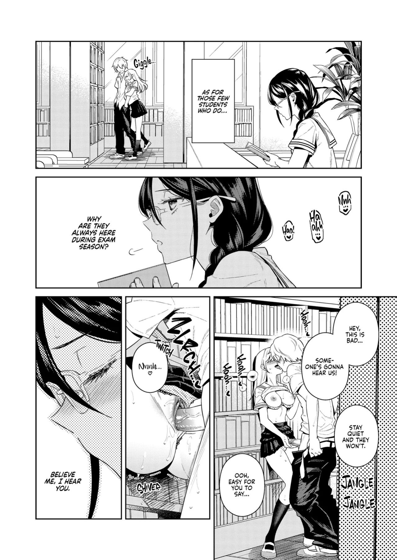 [2JIMUSUBI (Ohno Kanae)] Toshoshitsu no Kedamono-tachi | Library Beasts [English] [J18] [Decensored] [Digital]