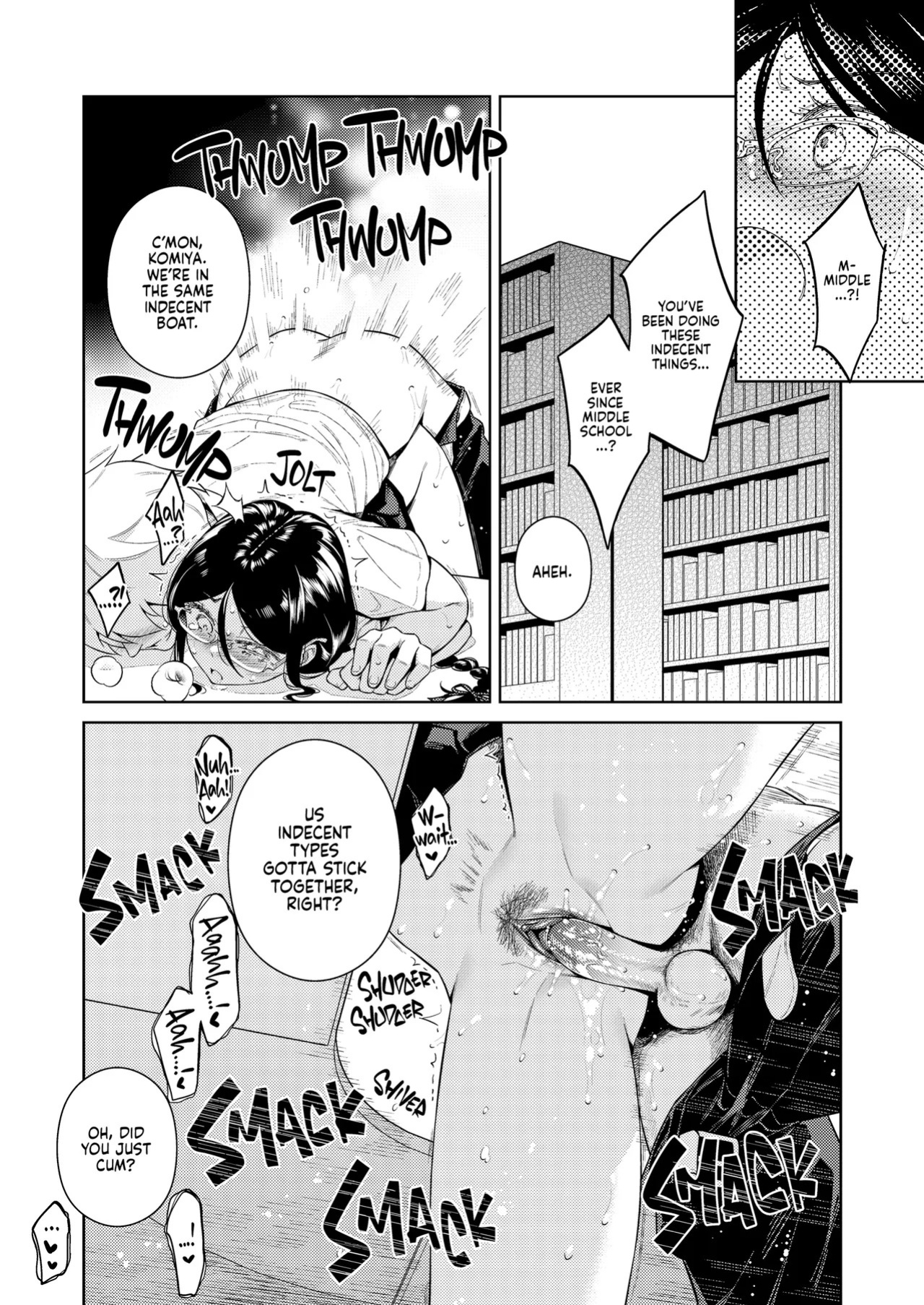 [2JIMUSUBI (Ohno Kanae)] Toshoshitsu no Kedamono-tachi | Library Beasts [English] [J18] [Decensored] [Digital]