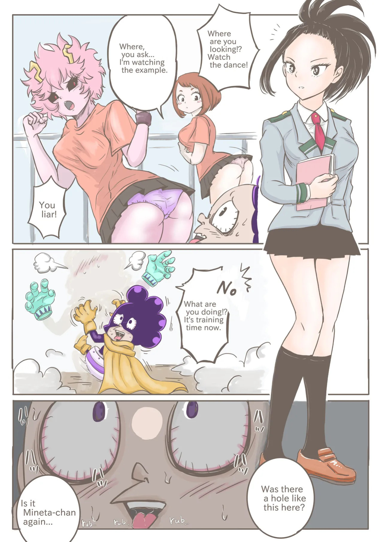 Mineta x Yaoyorozu [Dive into the Girls' Dormitory!!]