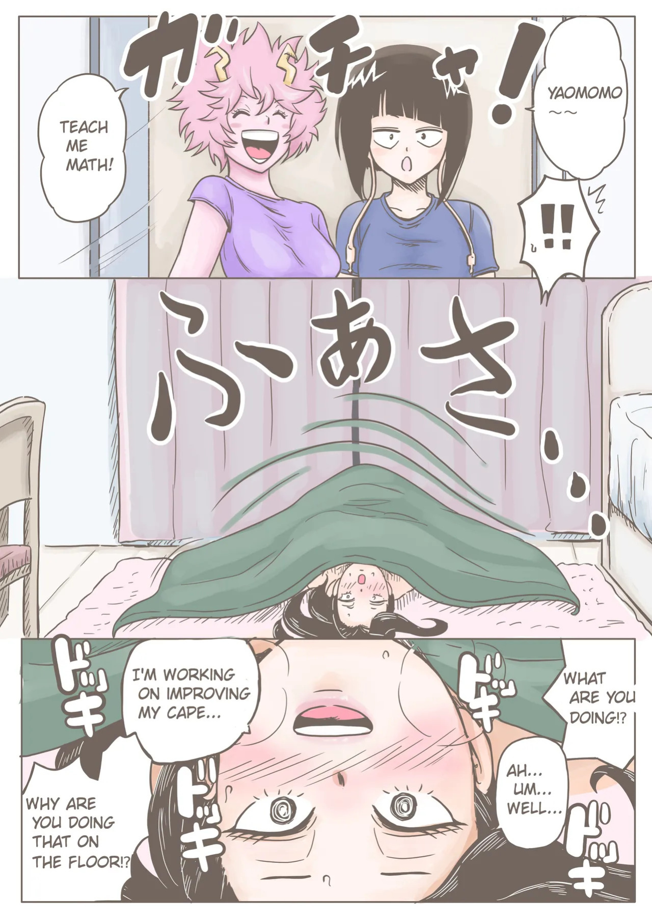 Mineta x Yaoyorozu [Dive into the Girls' Dormitory!!]