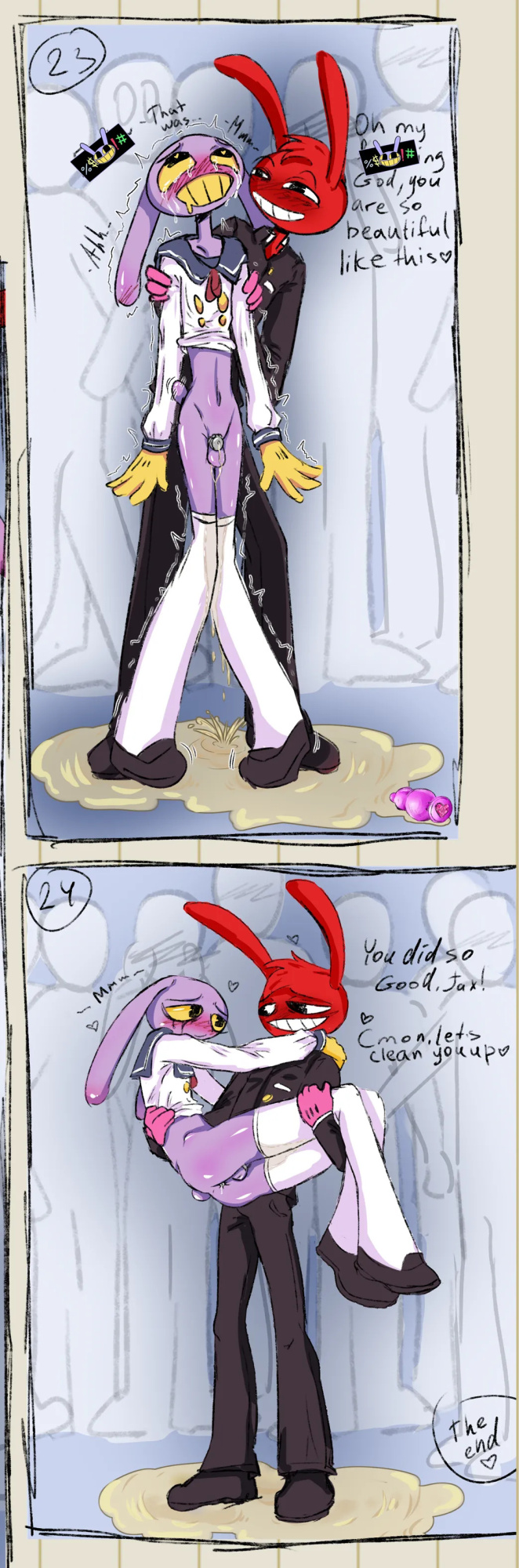 [HornyFudge] Jax X Thomas omorashi comic (The Amazing Digital Circus)