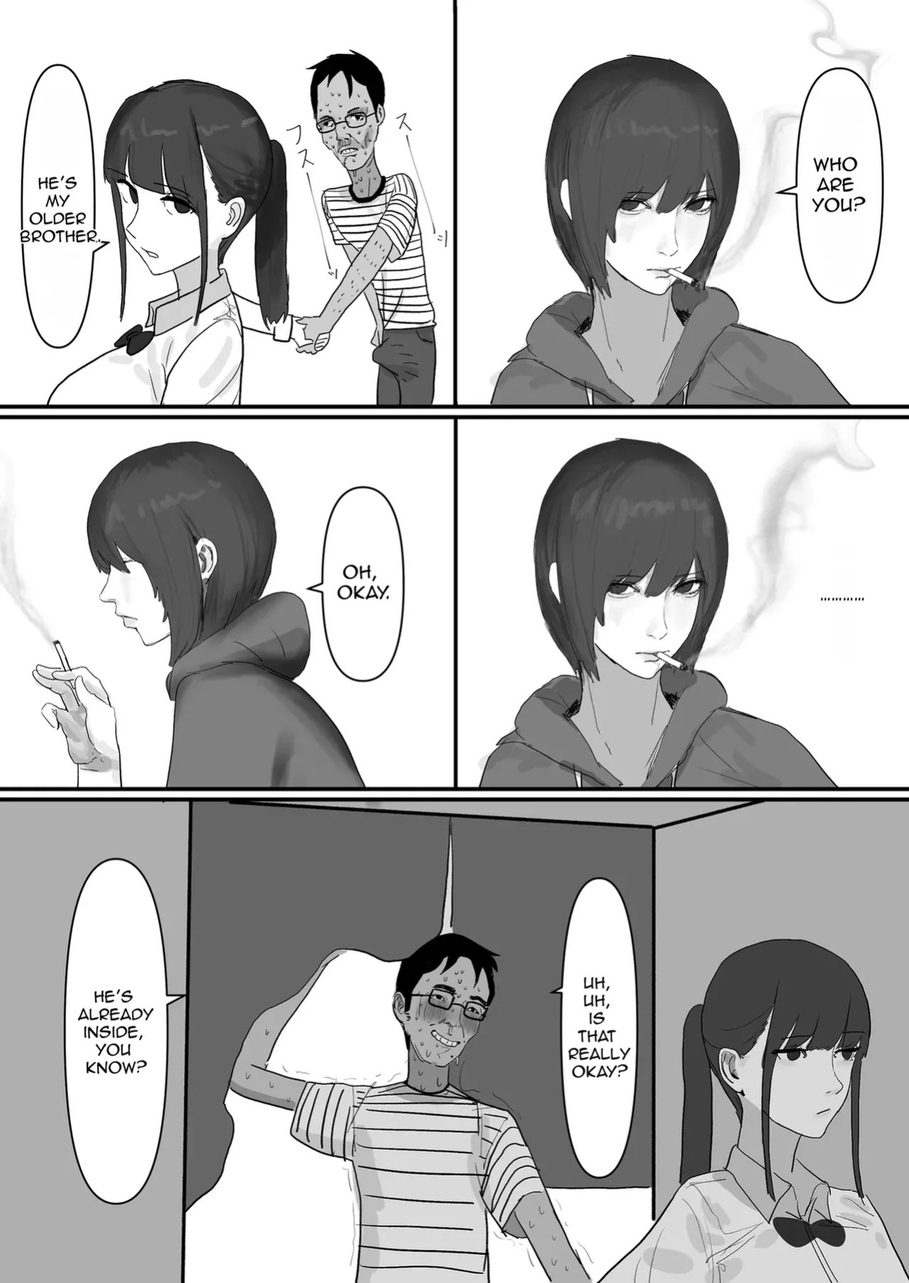 [Yanachi] A shy, nerdy guy gets dragged by his little sister to a school trip