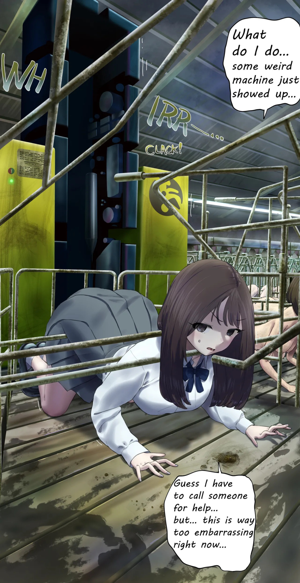 I tried going into a stall during a tour of the livestock barn