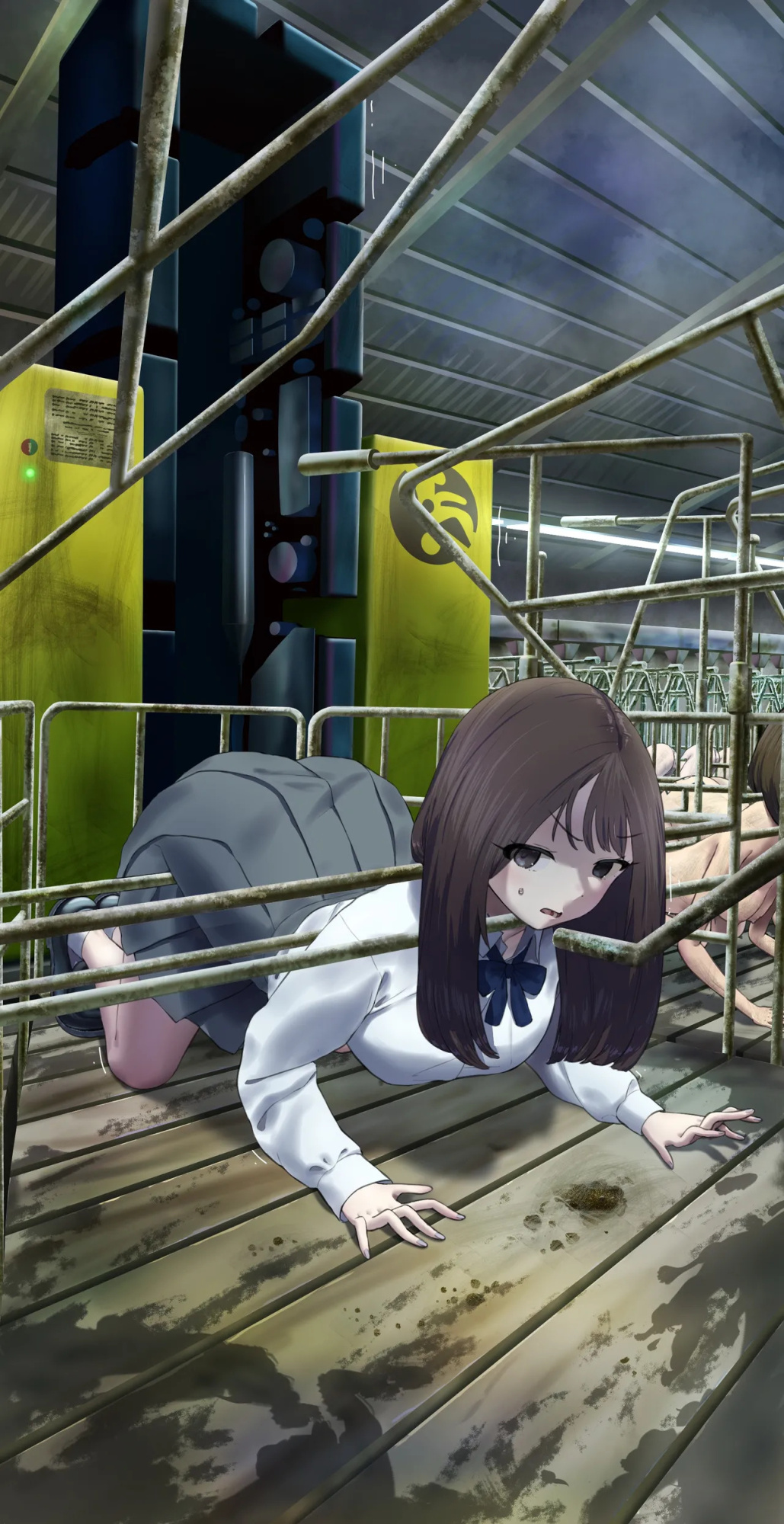 I tried going into a stall during a tour of the livestock barn