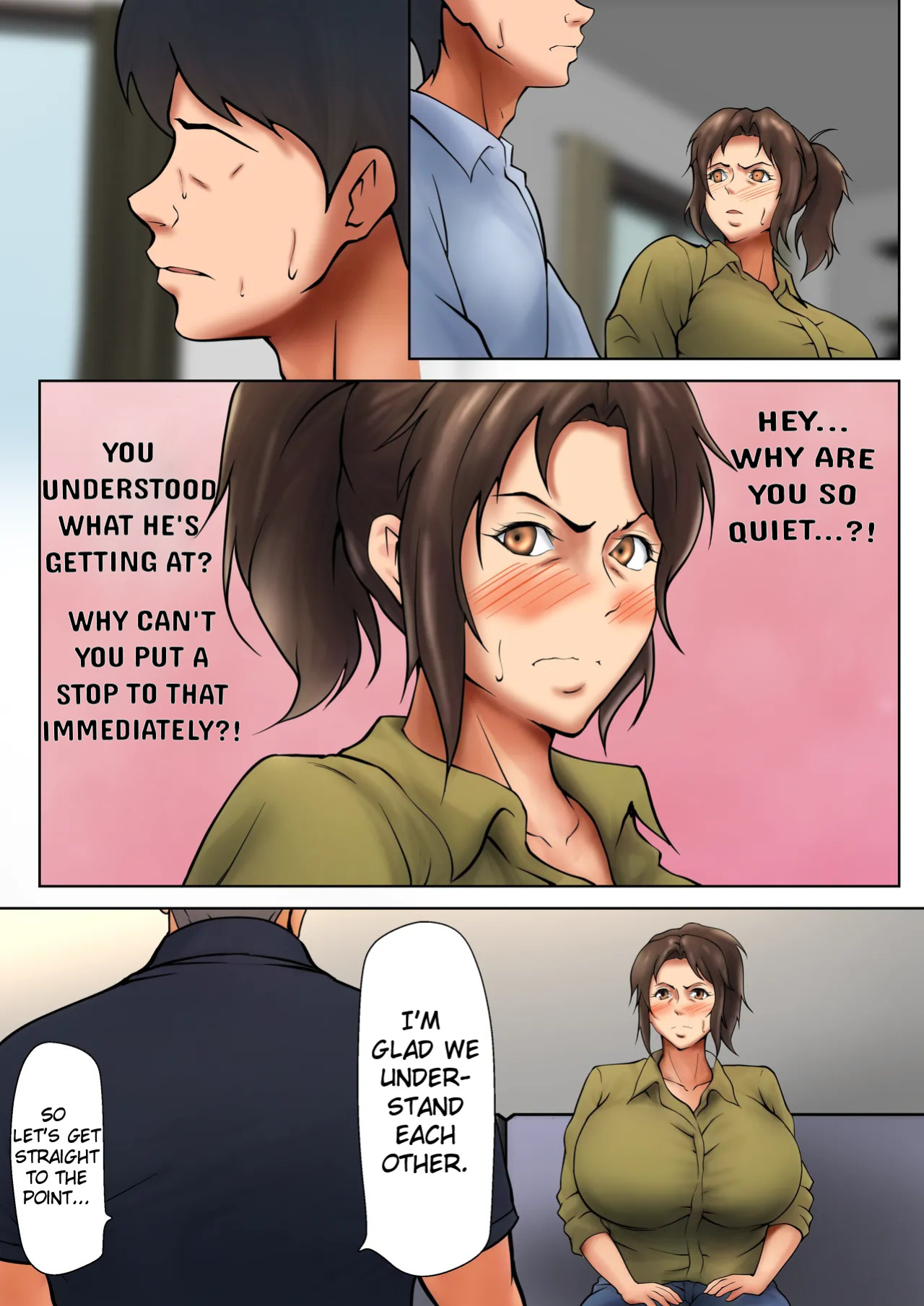 [Pentacle (Shimipan)] A Married Woman Who Chose to Be Embraced for The Sake of Her Daughter - A Night Sanctioned by Her Husband Part 1+2 [English]