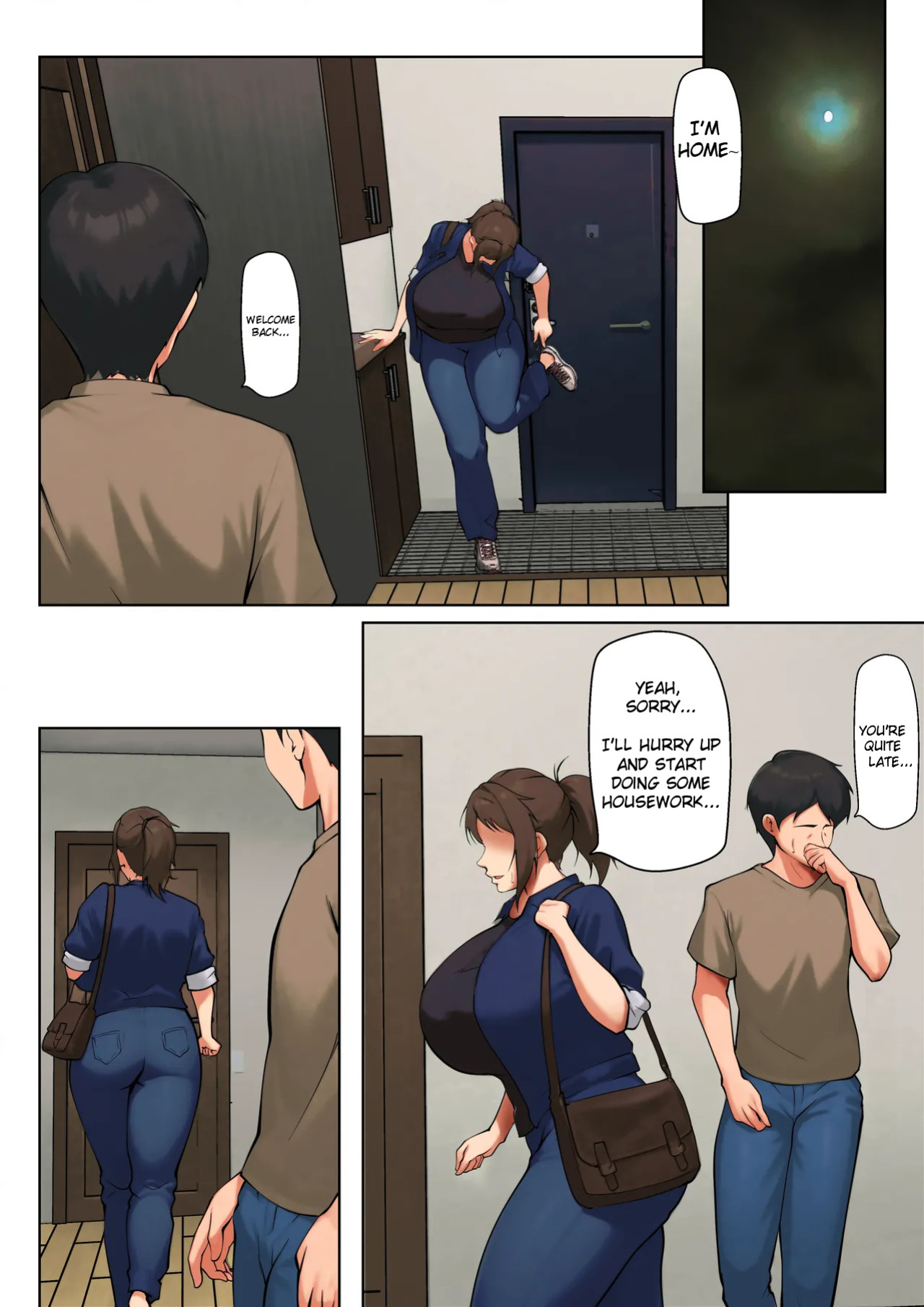 [Pentacle (Shimipan)] A Married Woman Who Chose to Be Embraced for The Sake of Her Daughter - A Night Sanctioned by Her Husband Part 1+2 [English]