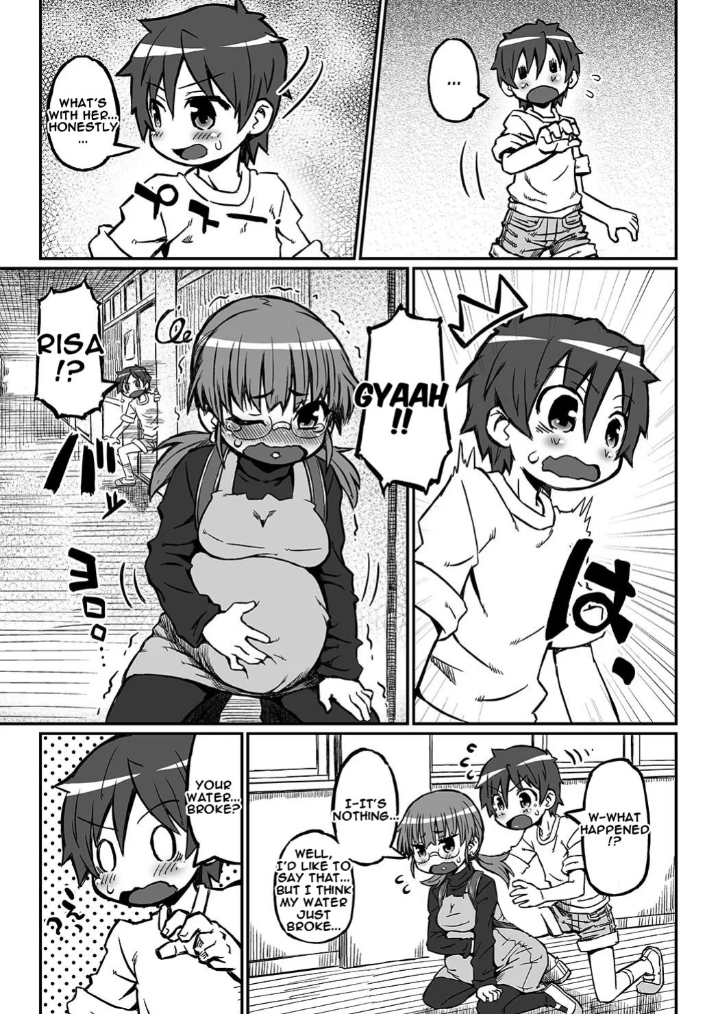 [Domestic animals (Murasame Maru)] Her Belly is Huge!! Pregnant Risa’s Delivery [Digital] [English]