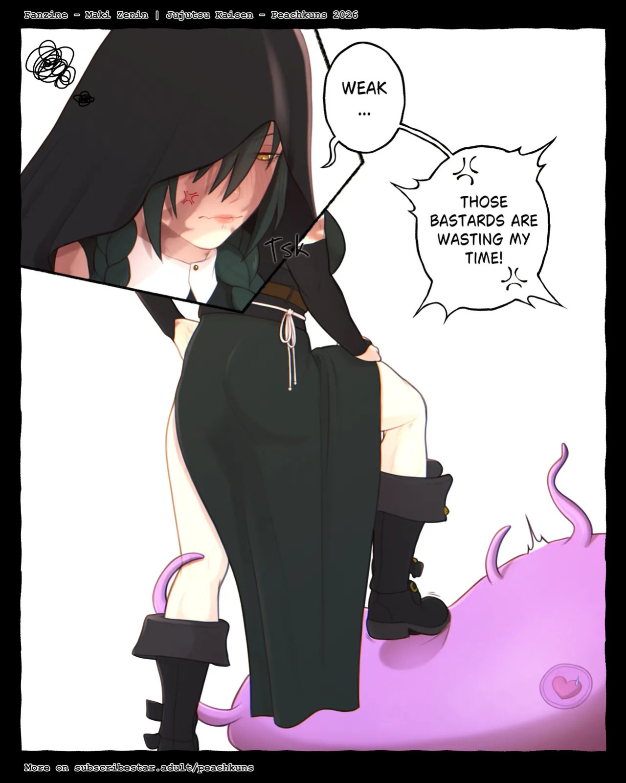 [Peachkuns] Maki meets a slime monster (Jujutsu Kaisen)