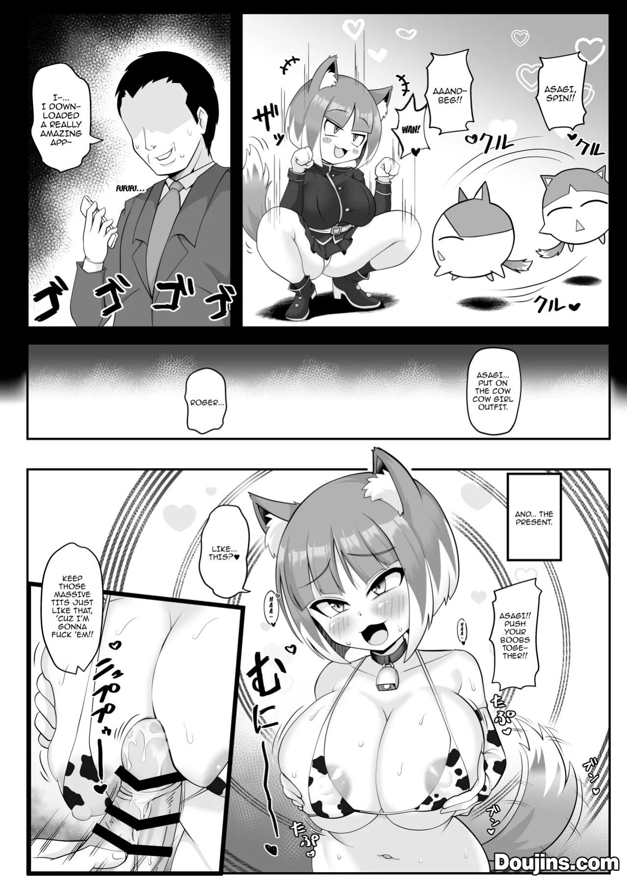 [Baira way (Yoshikage)] Mibu no Ookami Asagi Sennou Appli de Mesuinu Ochi | Wild Wolf Asagi Becomes A Bitch With A Hypnosis App (Bomber Girl) [English] {Doujins.com} [Digital]