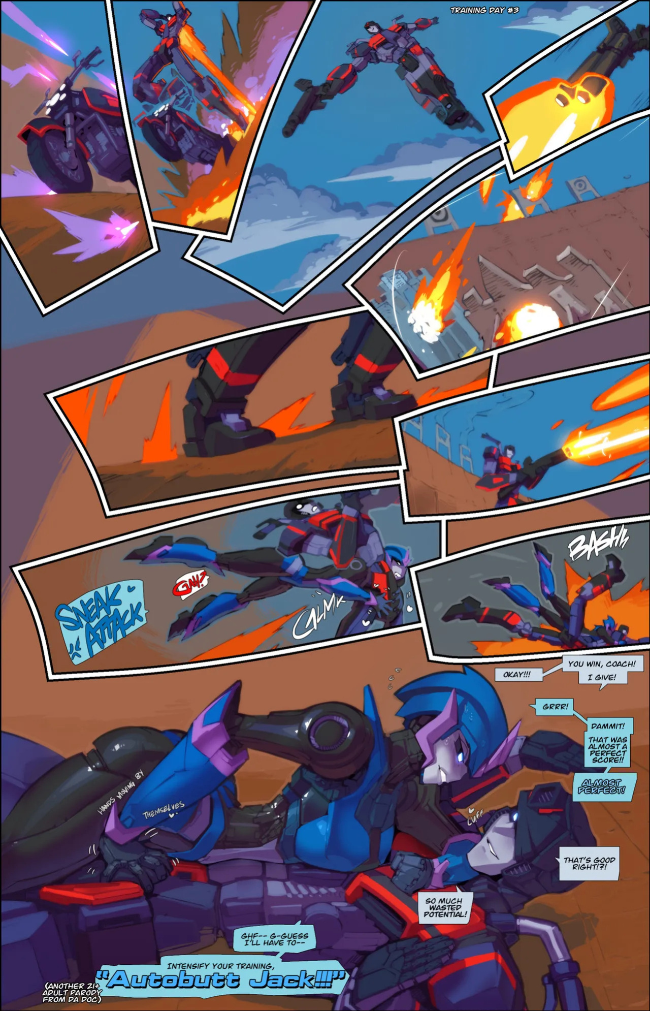 [Fred Perry] Jack X Arcee: "Autobutt Jack" (Transformer)