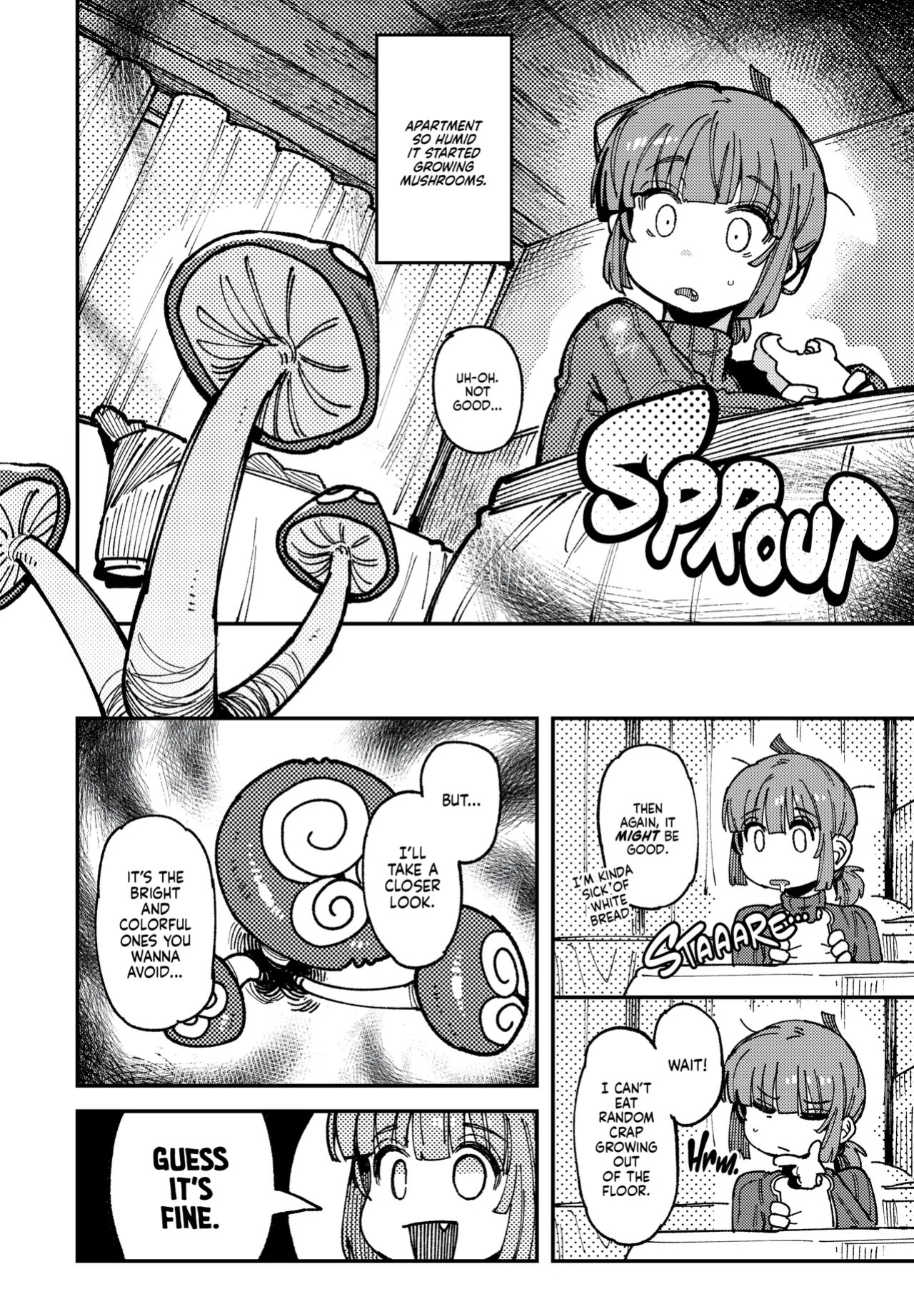 [Hoshoku Shoujo (Karasu Chan)] Ie ga Shike Sugite Haete Kita Genkaku Yuuhatsu Suru Kinoko o Goshoku Shite Hatsujou Shita Ato no Are ya Kore | What Happened After My Place Got So Humid It Grew Magic Mushrooms and I Ate Them and Got Super Horny! [English] [