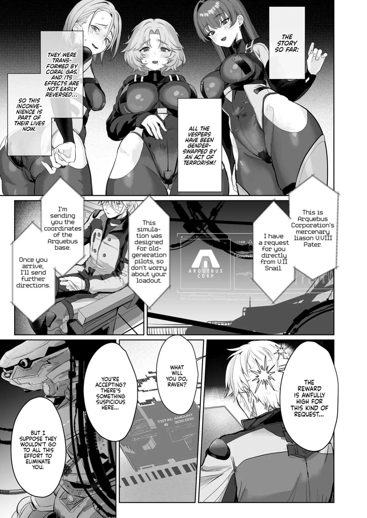 [Yabatani Land (Homina Mia, Various)] Coral no Megumi de Nyotaika Shita Senyuu to xxx Suru Hon | Blessings of the Coral (ARMORED CORE VI) [English] [Summer Salt] [Decensored] [Digital]