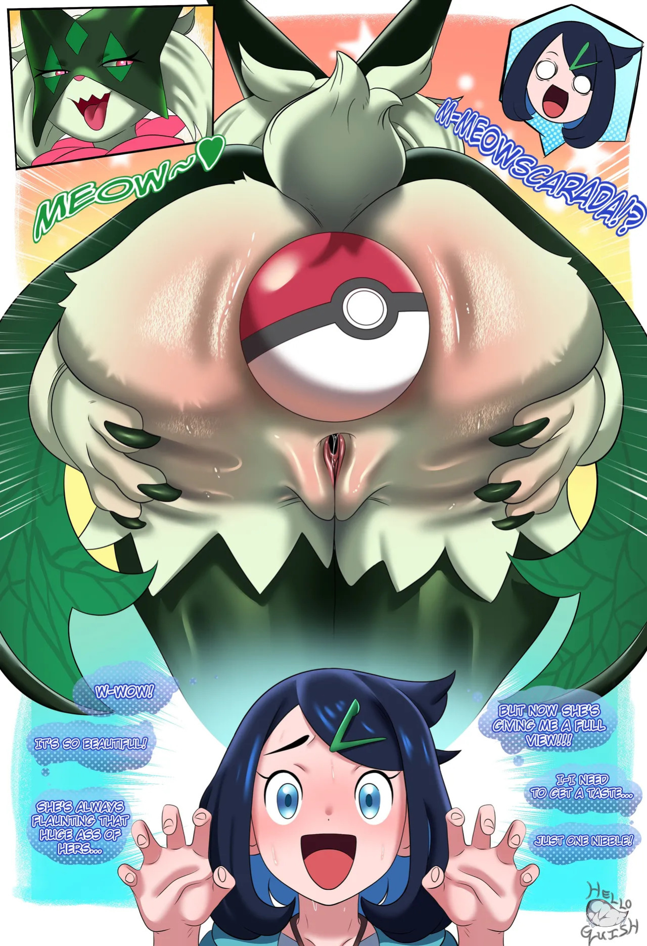 [Helloguish] Meowscarada and Liko (Pokemon)