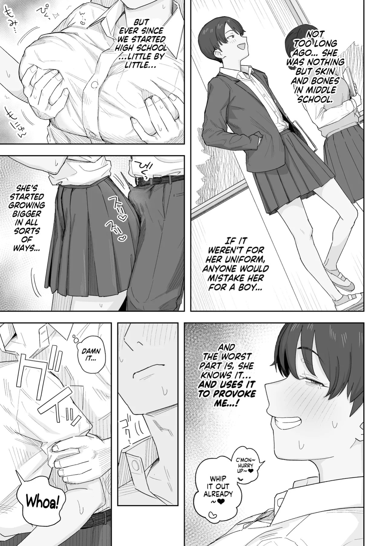 [Natsuzo] Mukashi Kara Otokoppoi Osananajimi mo Chanto Mesu ni Sodachimashita | Even my Tomboy Childhood Friend Grew up Into a Proper Female [English] [NudeSalad]