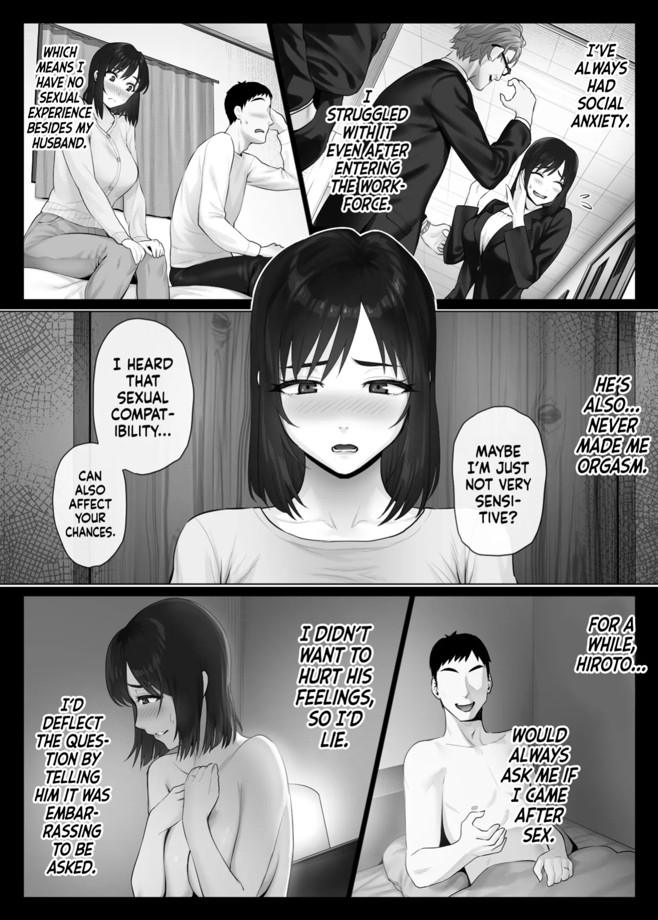 [Mitsumitsu Niku (Hikitogu)] LeveChi na Swapping 2 ~Hatsu Zecchou de Iki Kuruu Tsuma Hen~ | Swinging With the Pros 2: A Housewife's First Orgasm [English] [head empty]