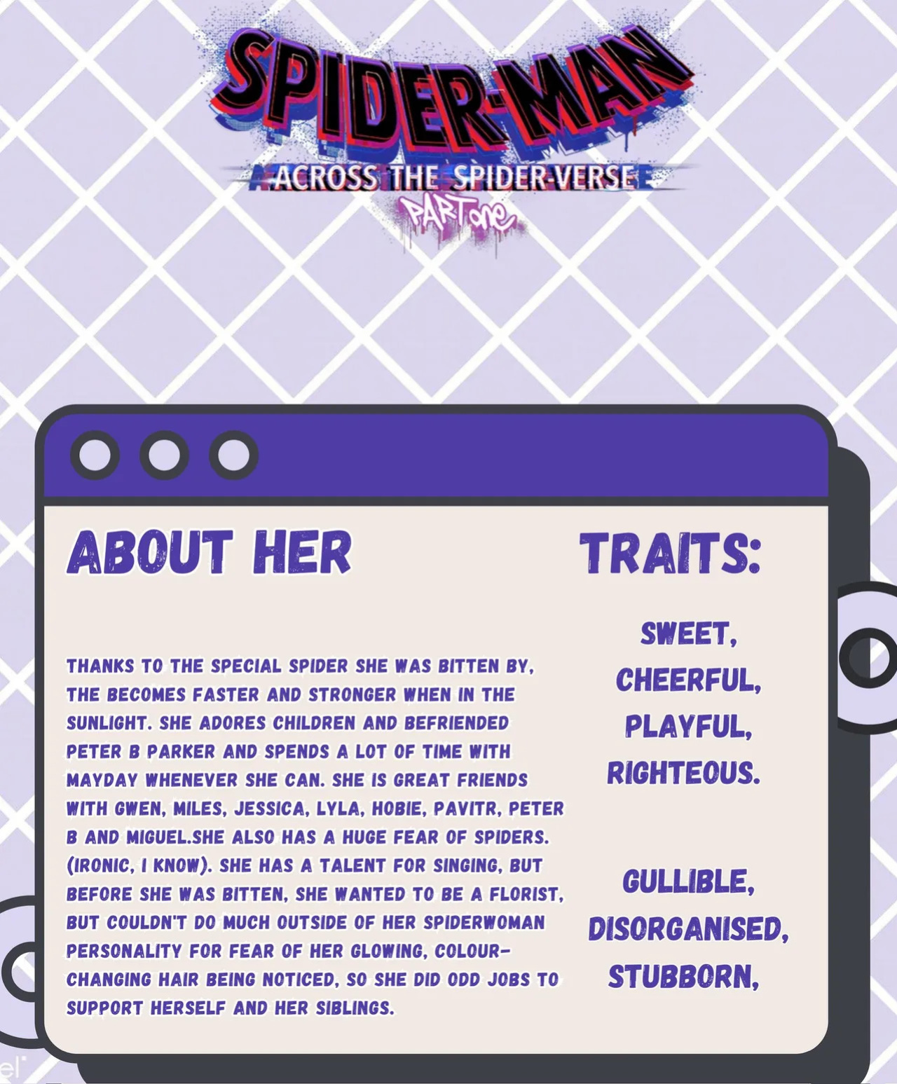 Spidersonas and other art