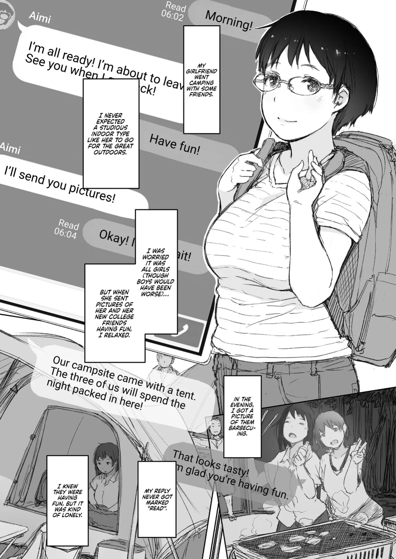 [Arakureta Monotachi (Arakure)] Kimi no Kanojo Yokatta yo. Meganekko NTR Tanpenshuu | Your Girl's a Good Lay [English] [J18] [Decensored] [Digital]