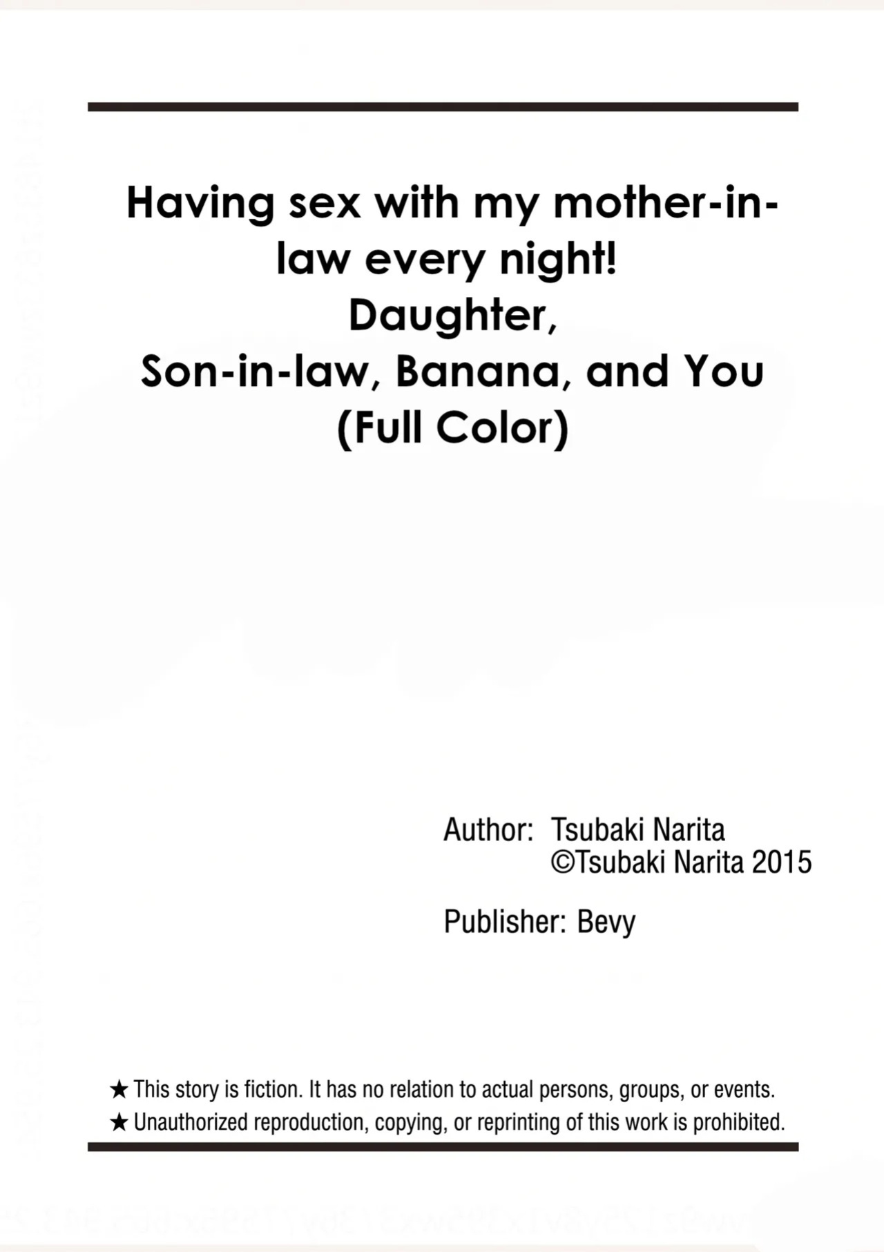 [Random_Scan] [Tsubaki Narita] Having sex with my mother-in-law every night! Daughter, Son-in-law, Banana, and You (Full Color) [English]