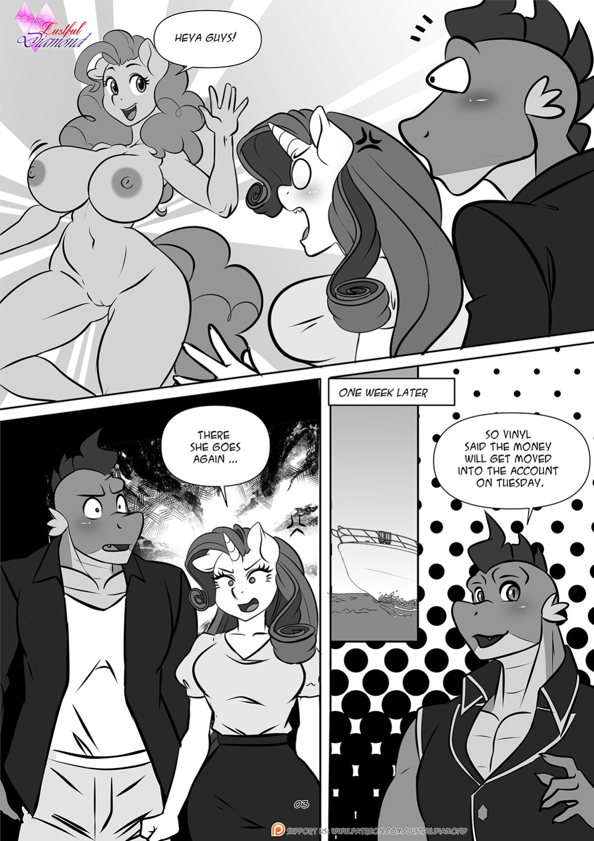 [Pia-Sama] Lustful Diamond - Pink in the Halls (My Little Pony: Friendship is Magic) [Ongoing]